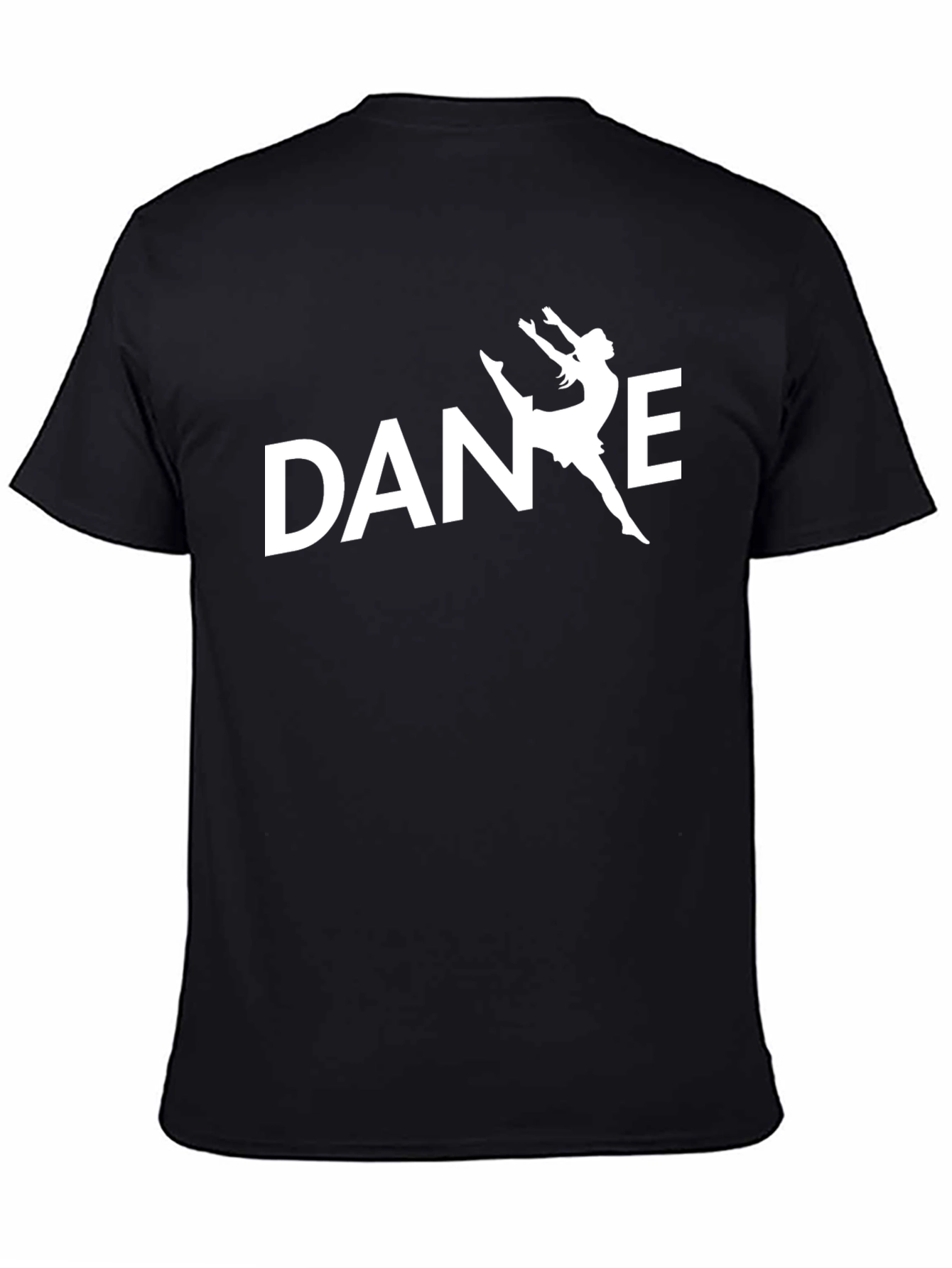Black Dance Graphic Tee - Black Cotton T-Shirt view 4