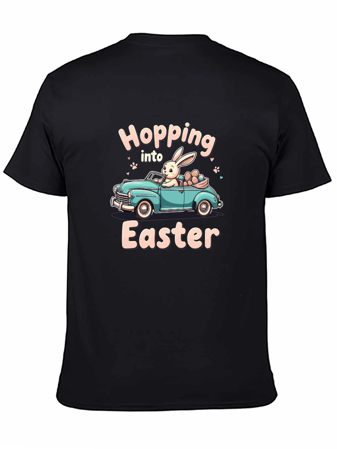 Black Easter Bunny Car T-Shirt view 4