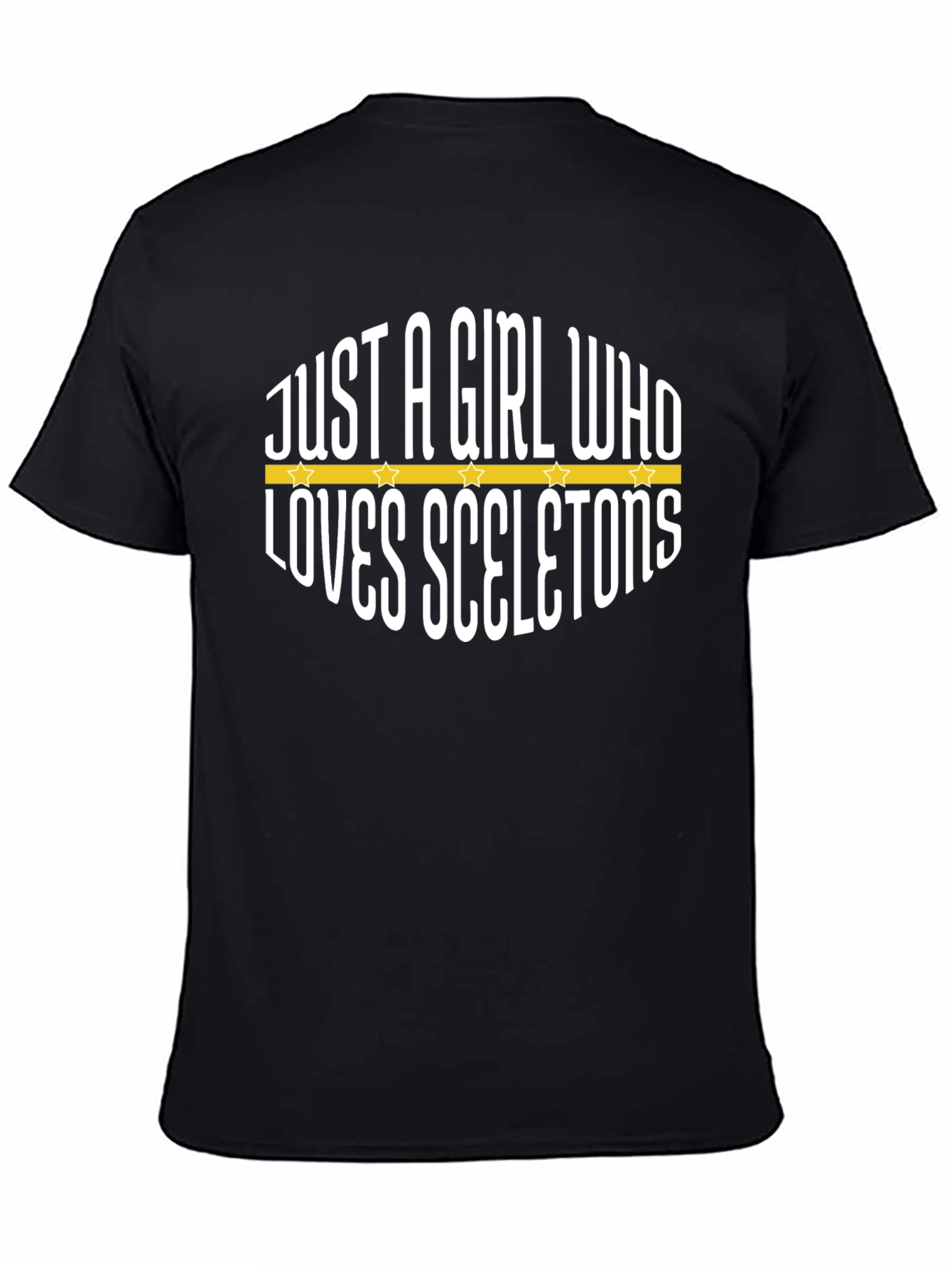 Black Girl Loves Skeletons Graphic T-Shirt view 4