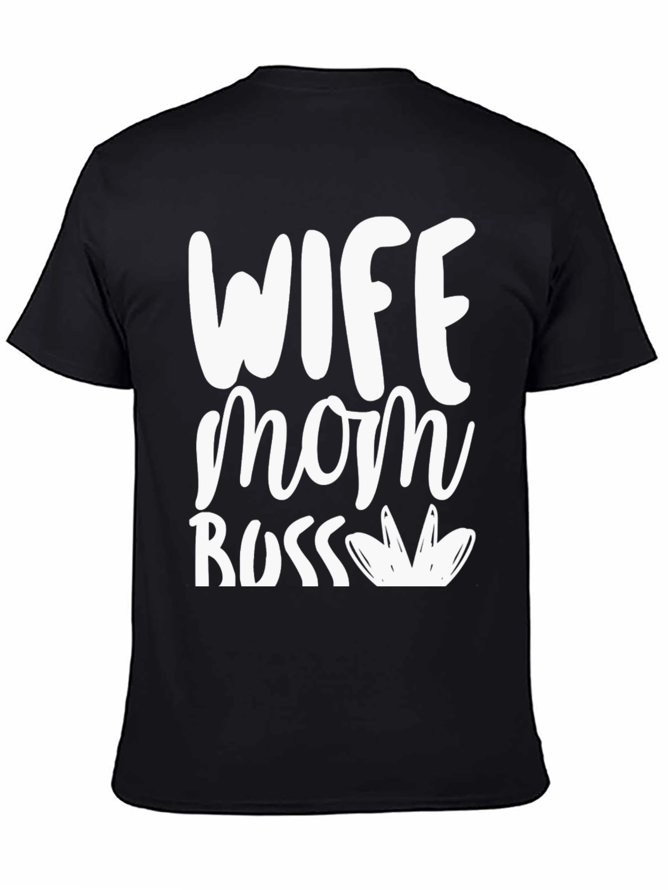 Black Wife Mom Boss Graphic T-Shirt view 4