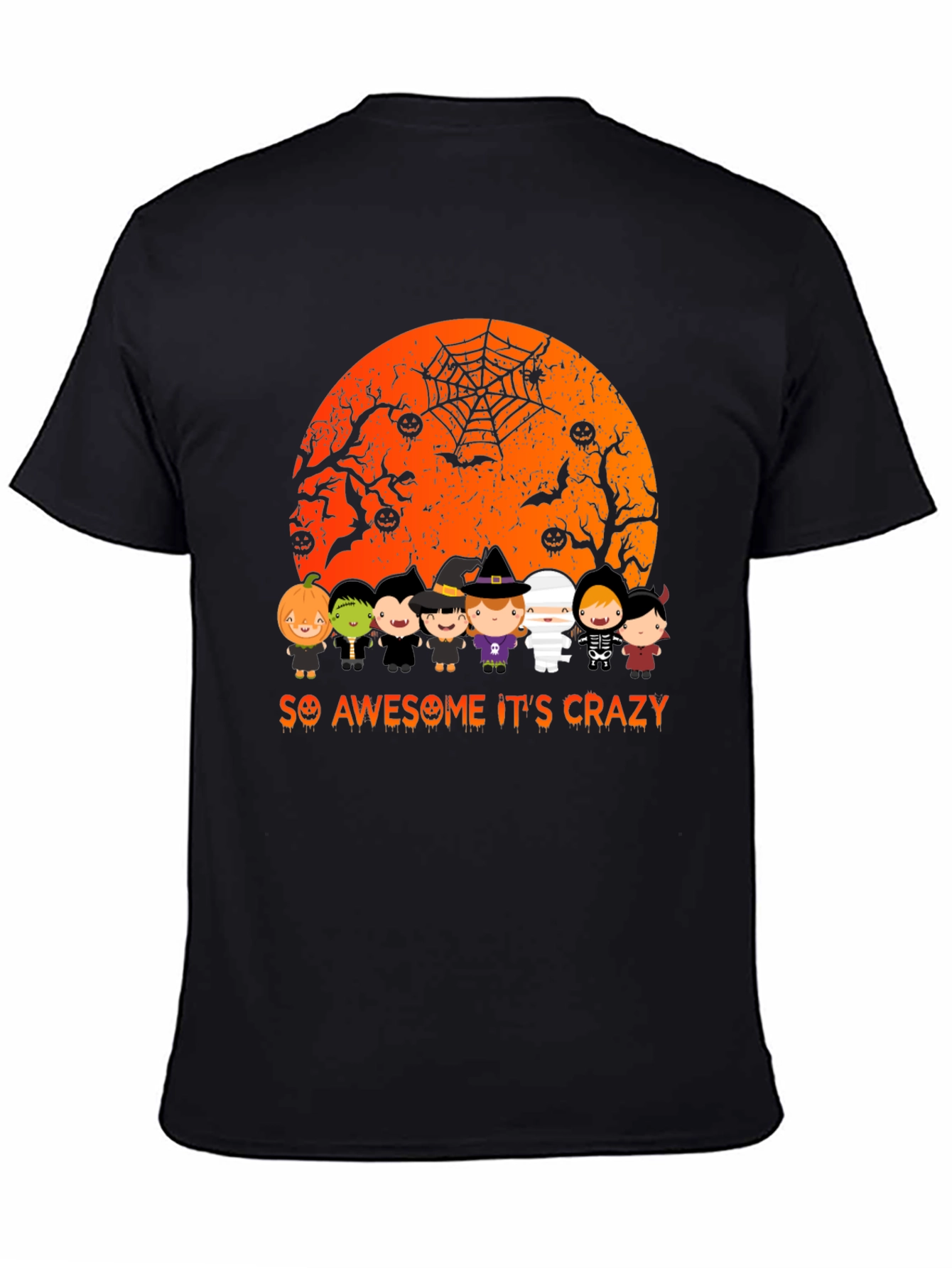Black Halloween Kids T-Shirt - So Awesome It's Crazy view 4