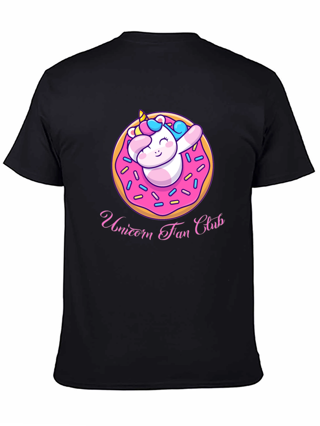 Black Unicorn Fan Club Donut T-Shirt view 4