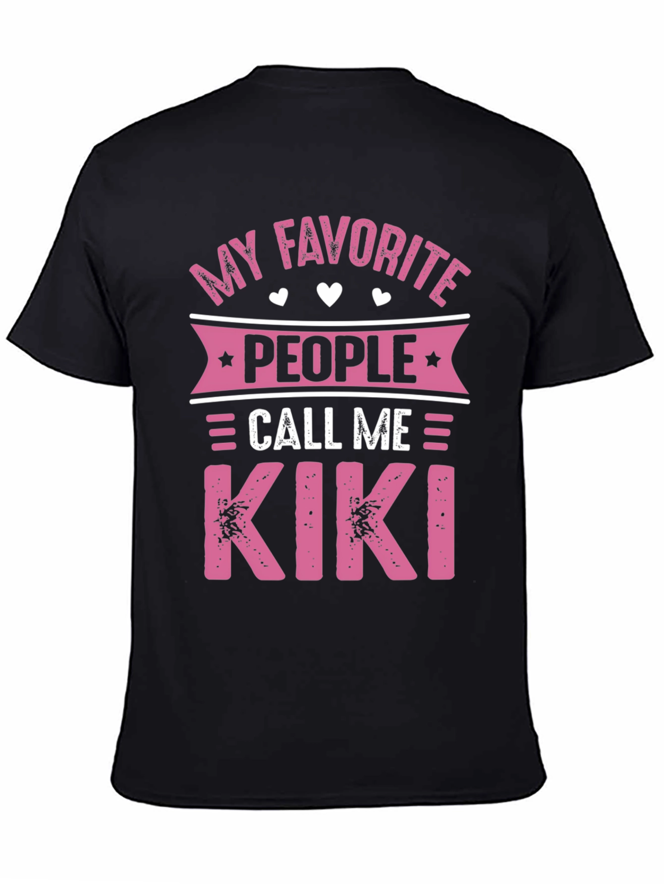 Black My Favorite People Call Me Kiki T-Shirt view 4