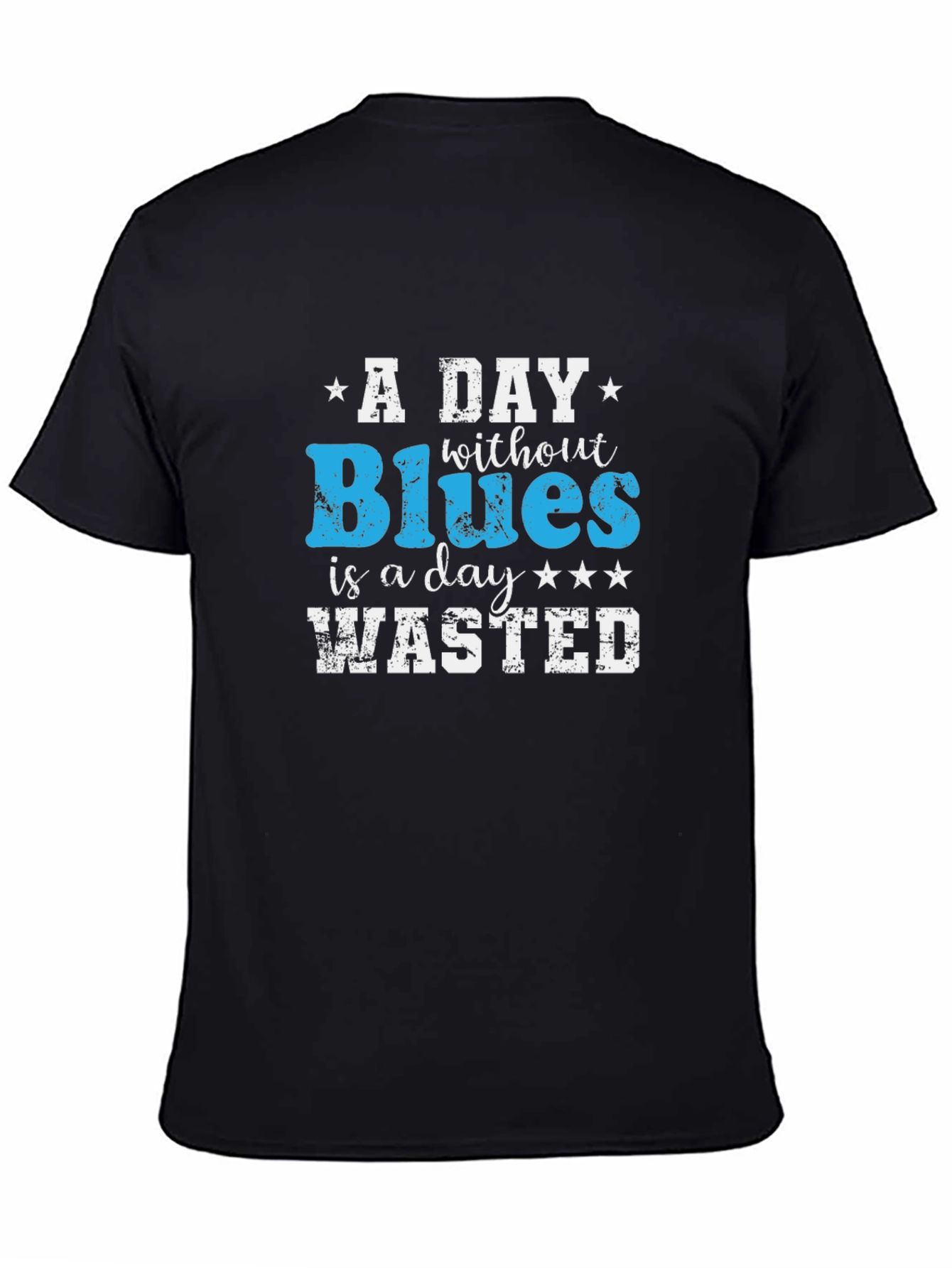 Black Blues Music Lover T-Shirt - A Day Without Blues view 4