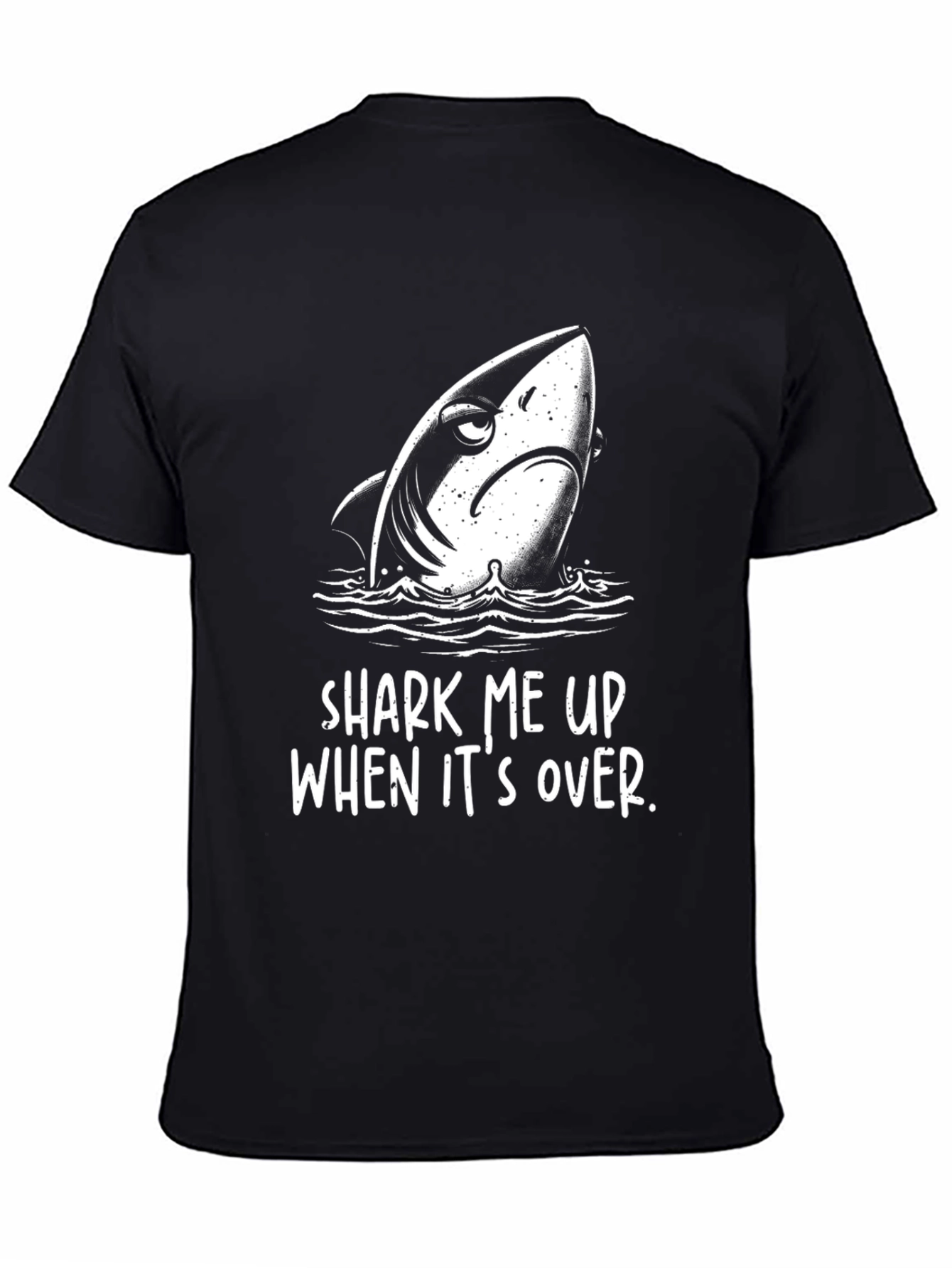 Black Shark Me Up T-Shirt - Funny Graphic Tee view 4