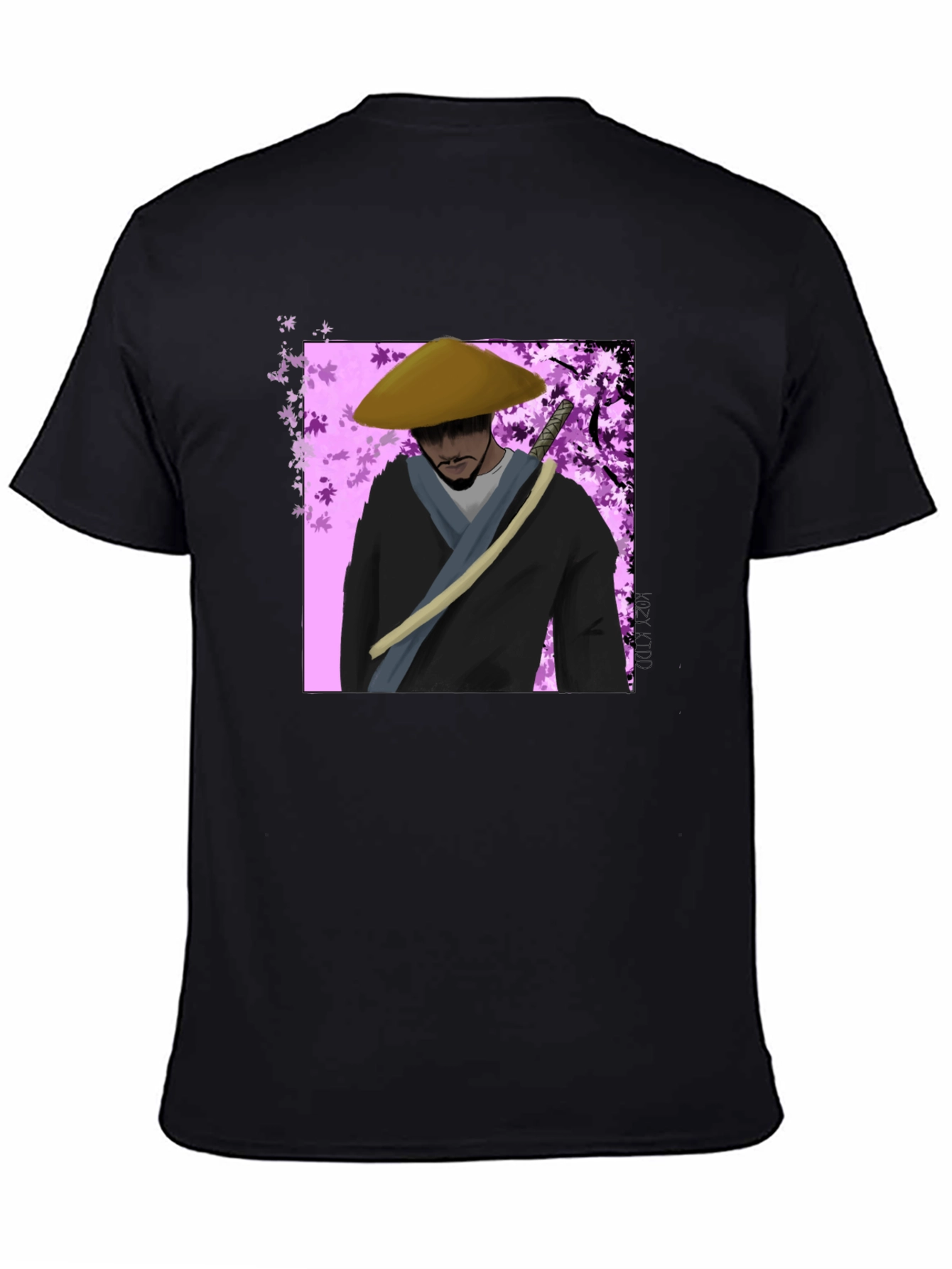 Black Samurai Graphic Tee - Urban Style T-Shirt view 4
