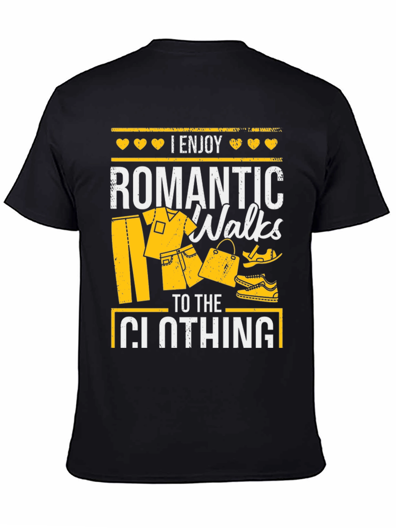 Black Romantic Walks to Clothing T-Shirt view 4