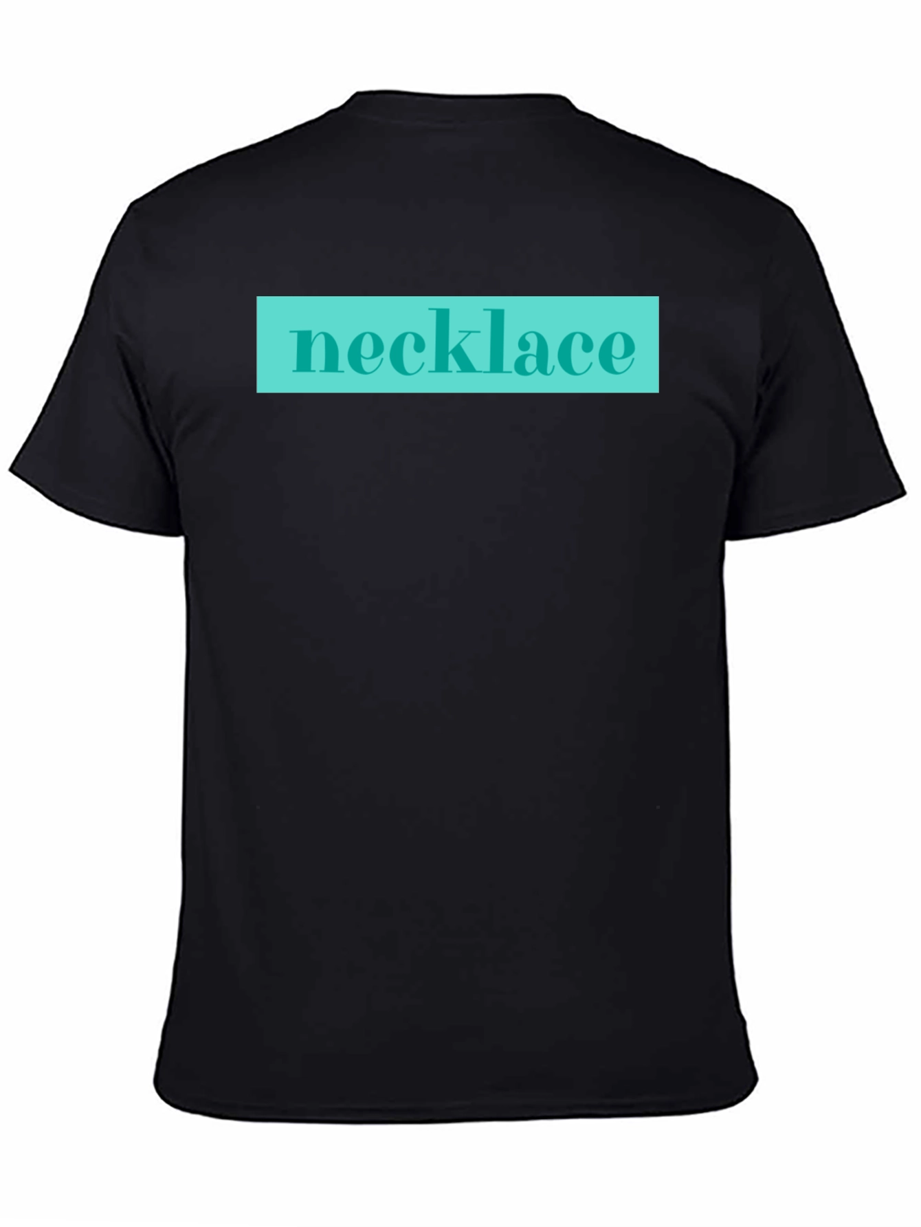 Black Necklace Graphic Tee - Black Casual Shirt view 4