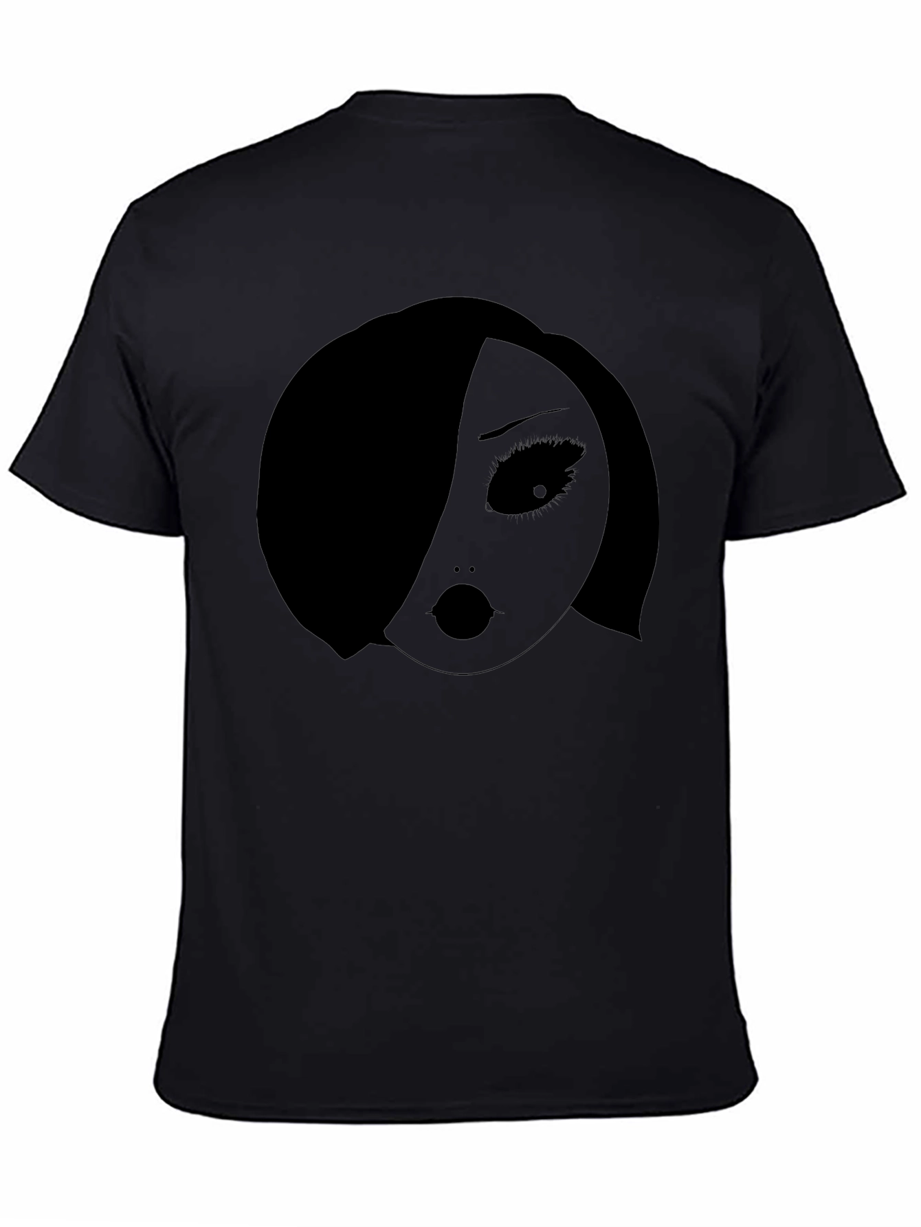 Black Gothic Graphic Tee - Dark Anime Doll Design view 4
