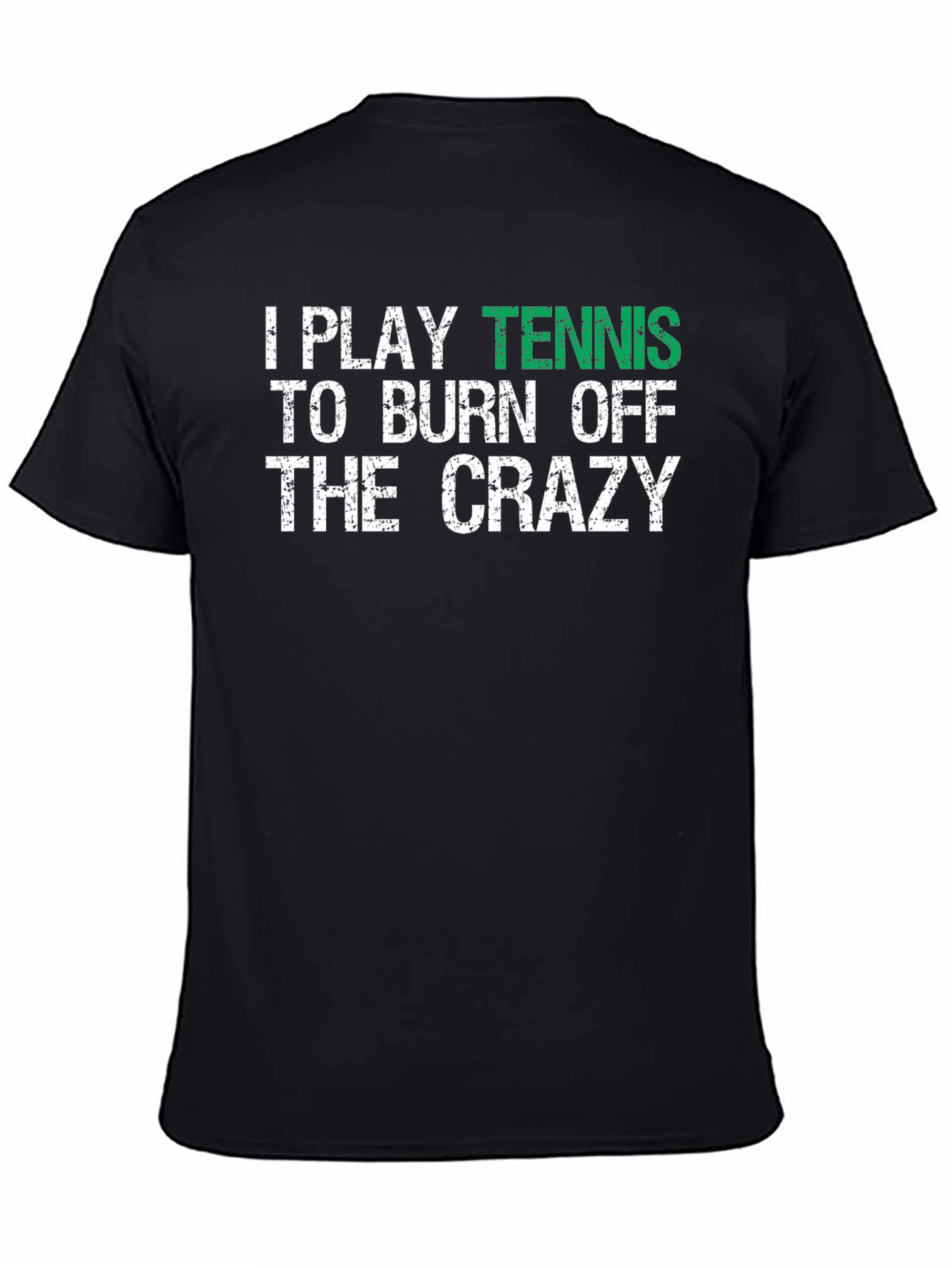 Black Tennis Crazy Graphic Tee - Burn Off Energy in Style! view 4