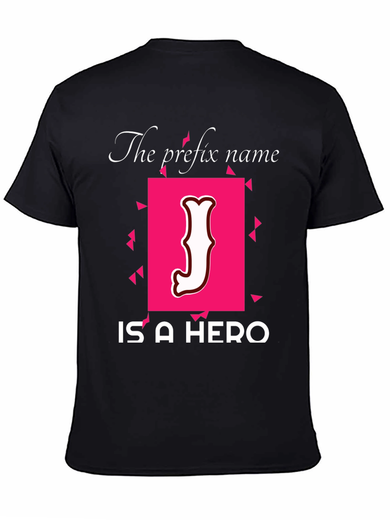 Black The Prefix Name Hero Graphic Tee view 4