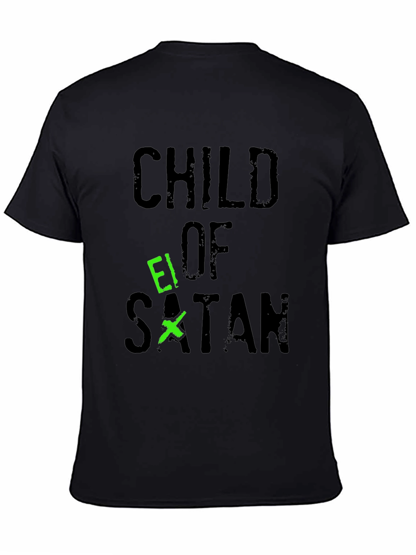 Black Child of Satan T-Shirt - Grunge Graphic Tee view 4