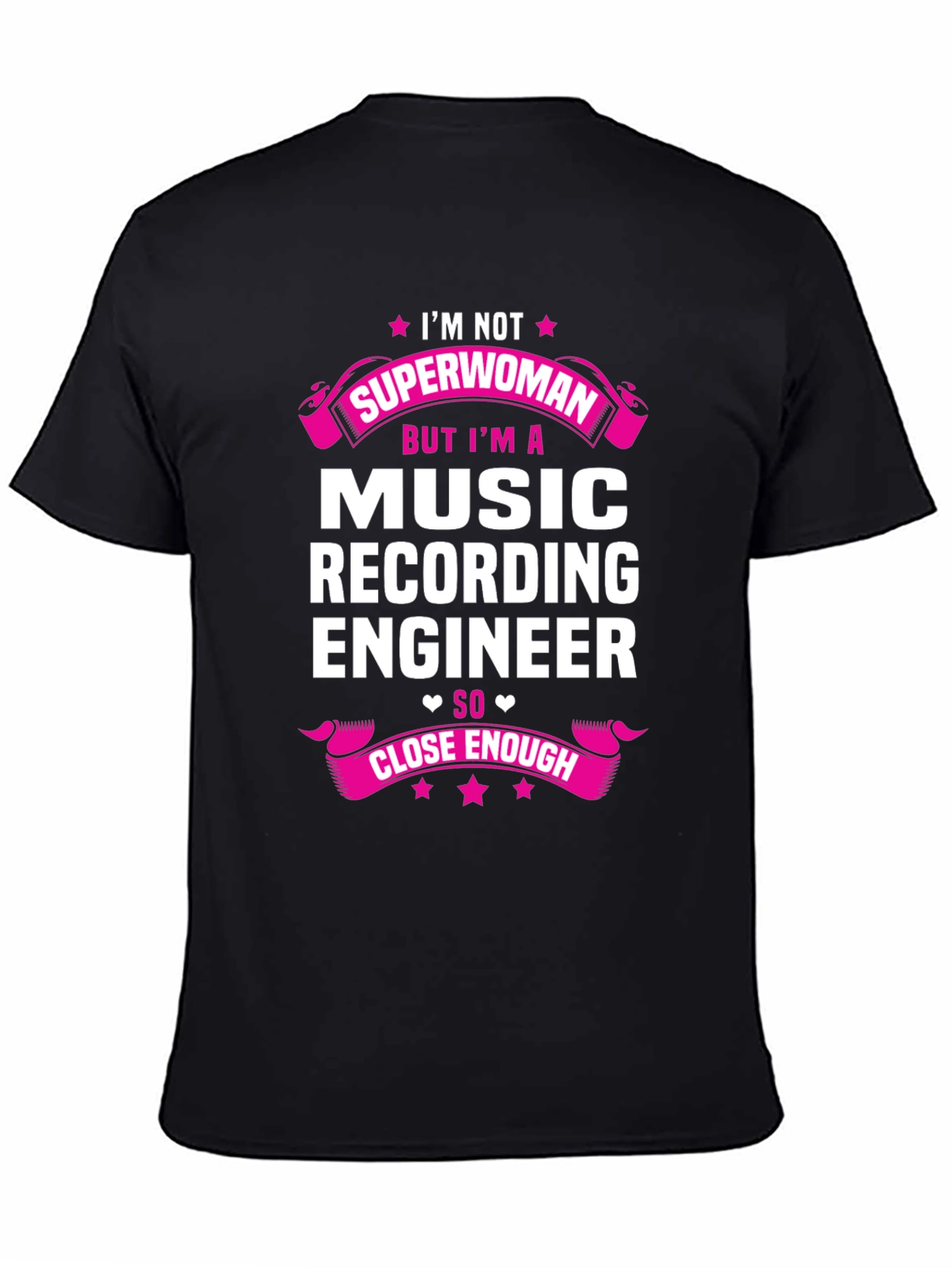 Black Music Recording Engineer Graphic Tee view 4