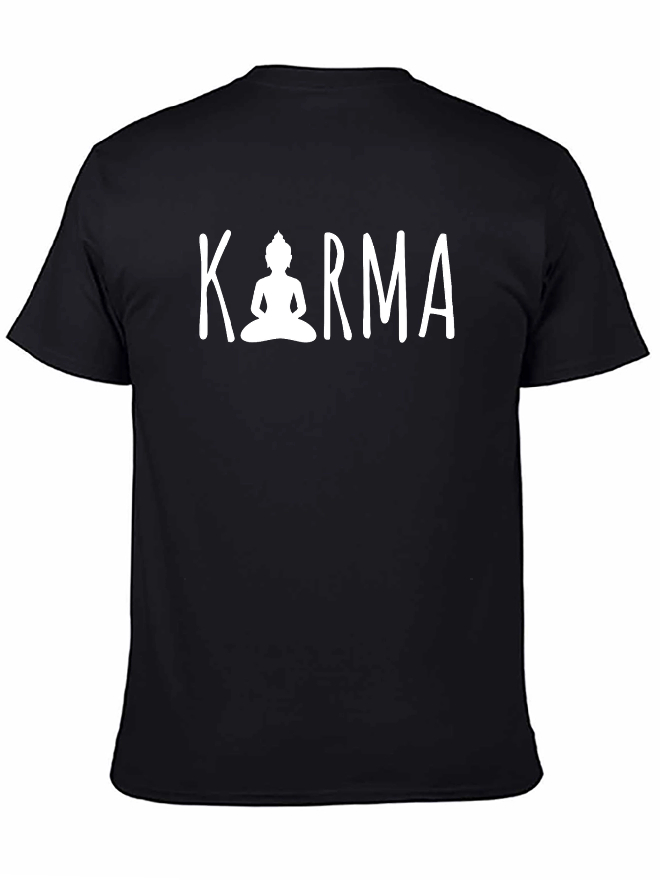 Black Karma Buddha Graphic Tee - Stylish Black T-Shirt view 4