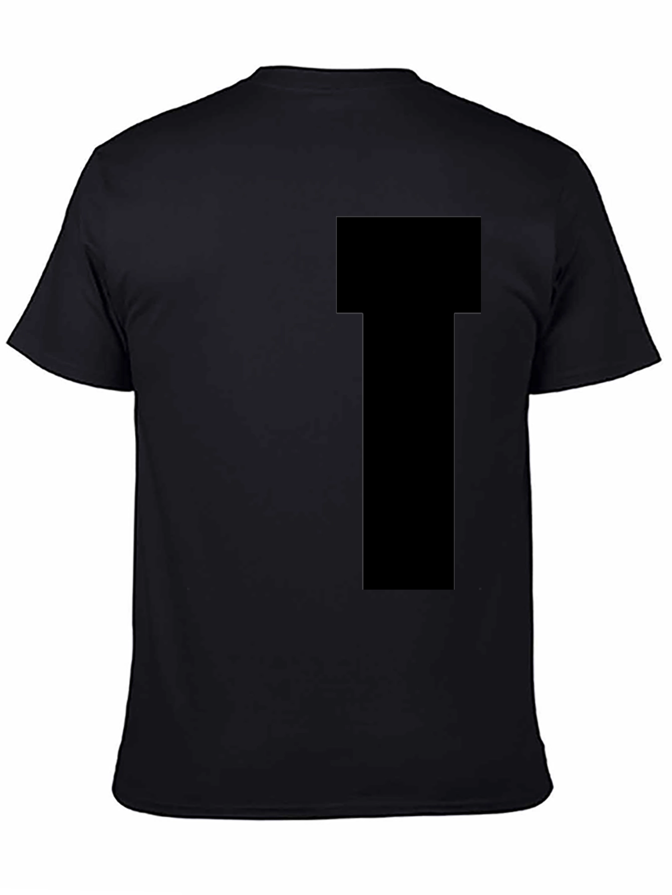 Black Men's Black Short Sleeve T-Shirt view 4