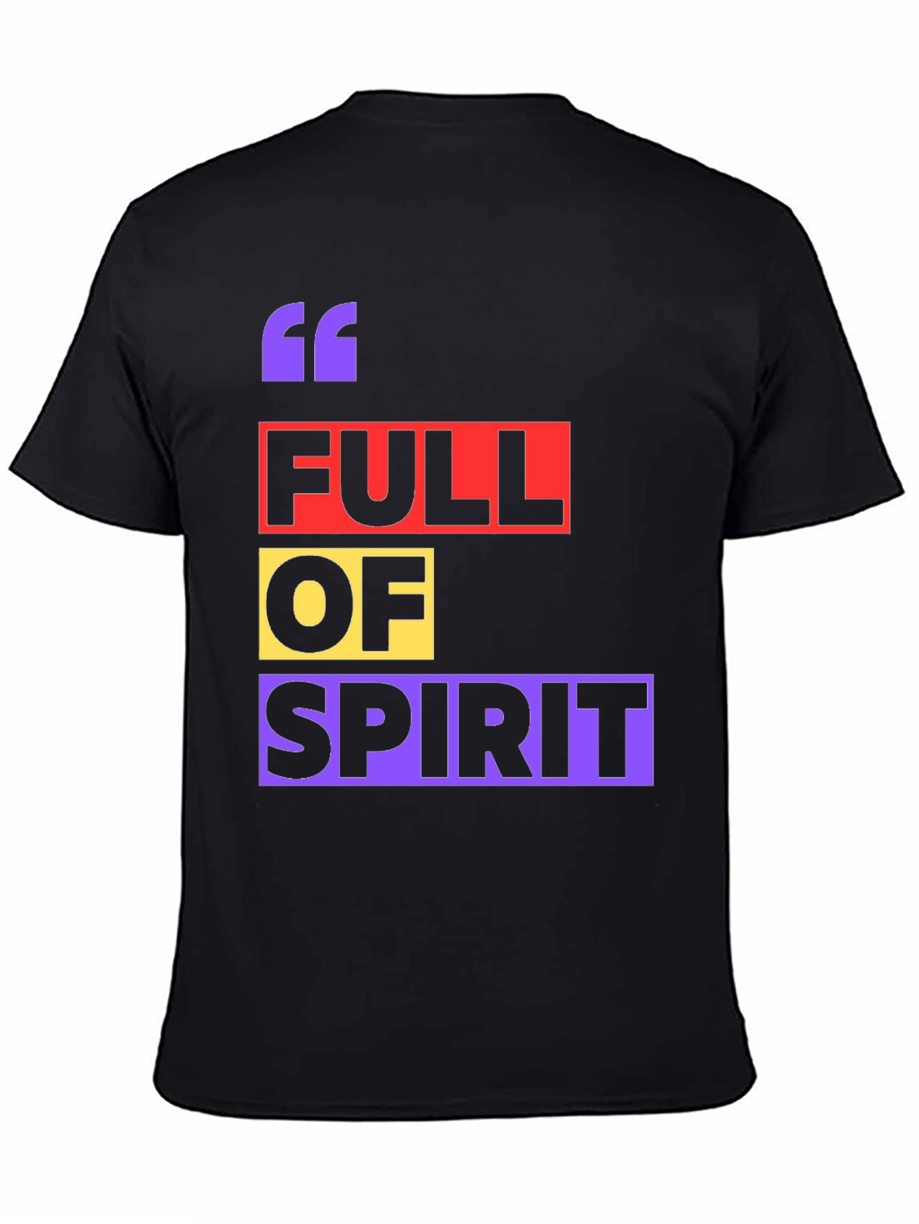 Black Full of Spirit Graphic T-Shirt - Trendy Casual Wear view 4