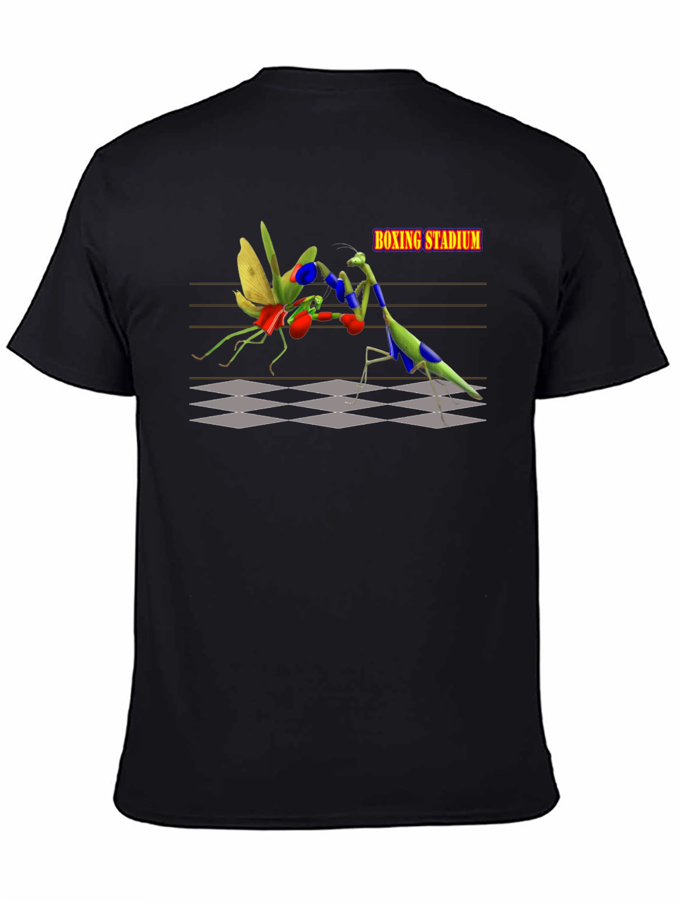 Black Boxing Mantis T-Shirt view 4