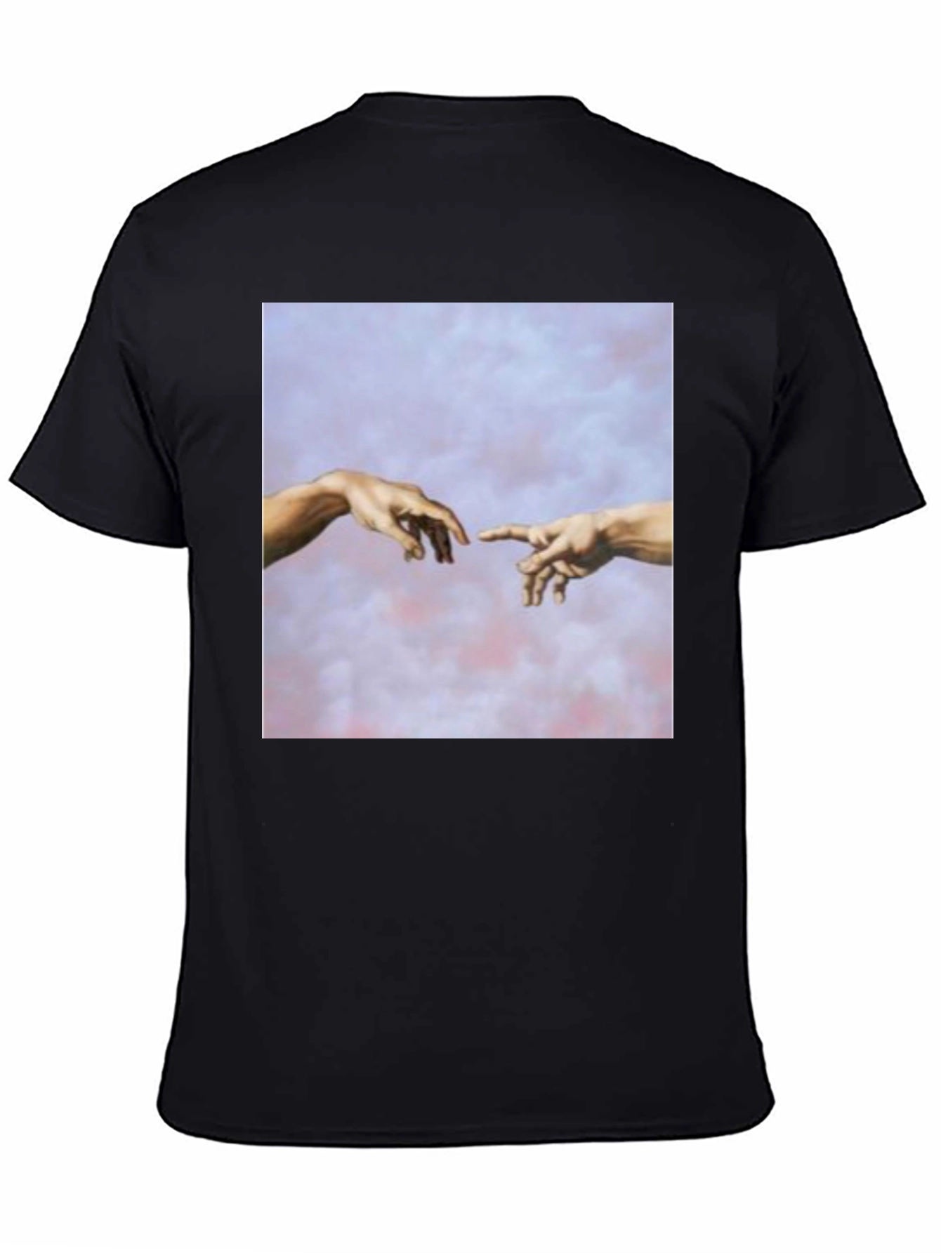 Black Creation of Adam Graphic Tee - Black view 4