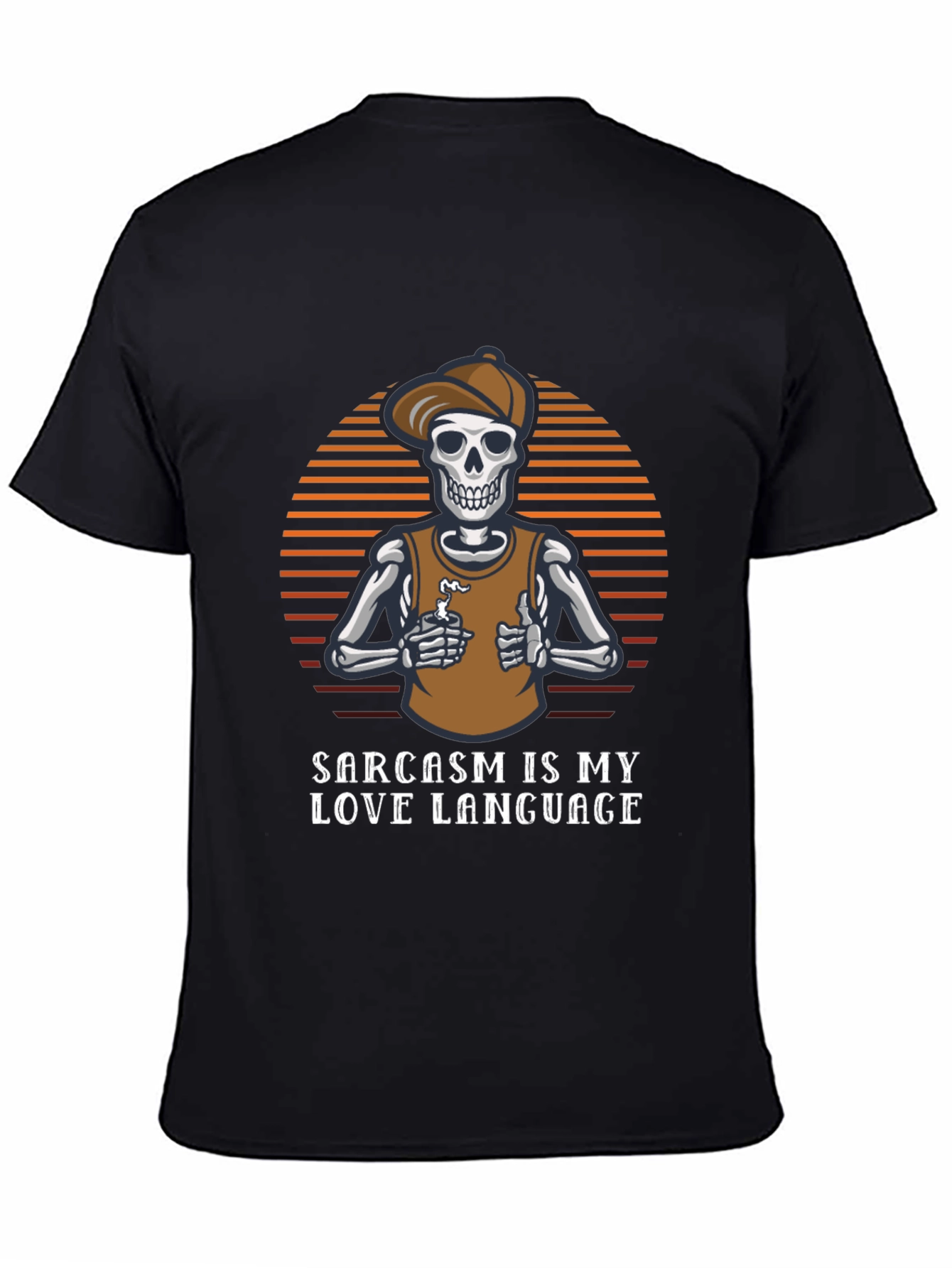 Black Sarcasm Skeleton T-Shirt view 4