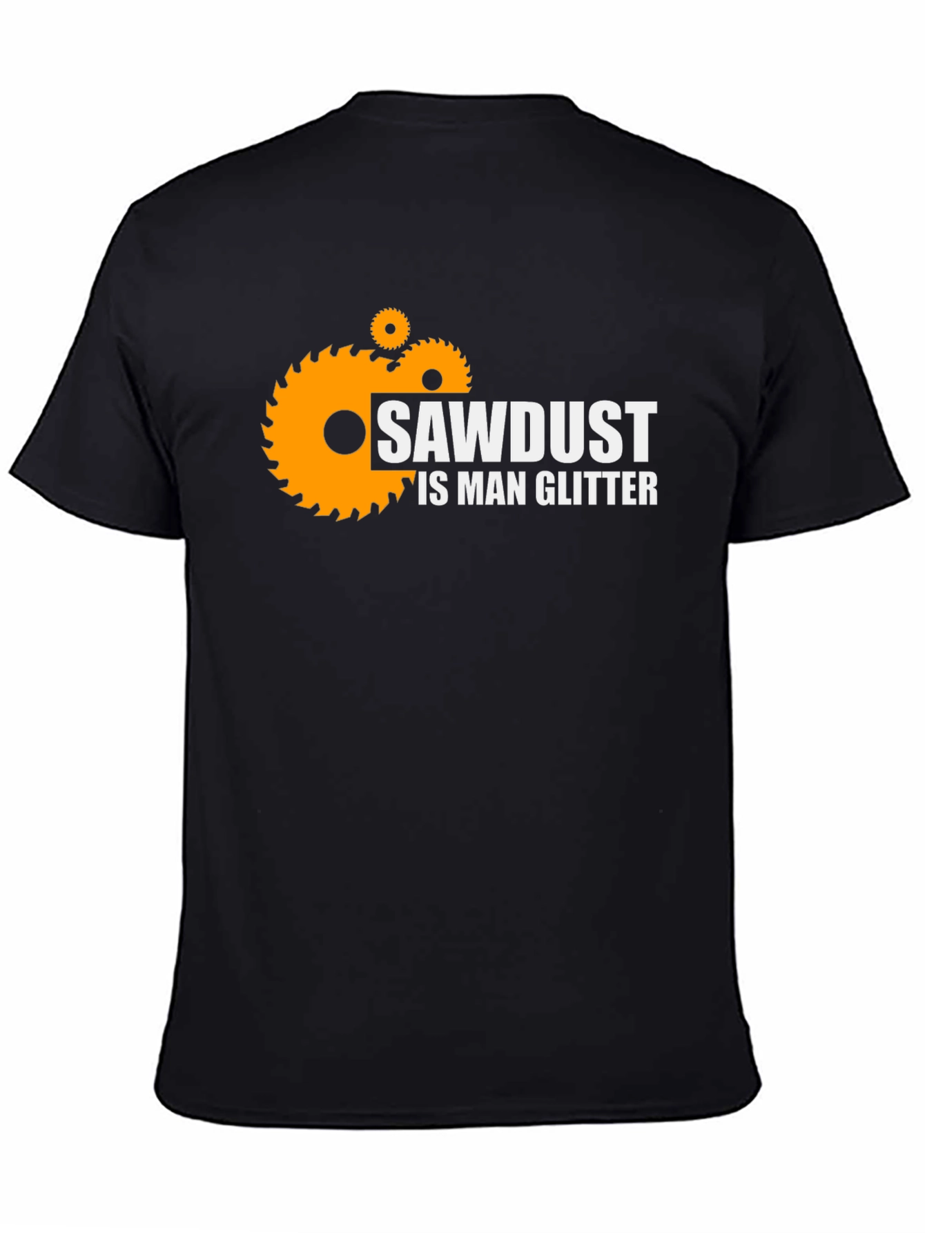 Black Sawdust is Man Glitter T-Shirt view 4
