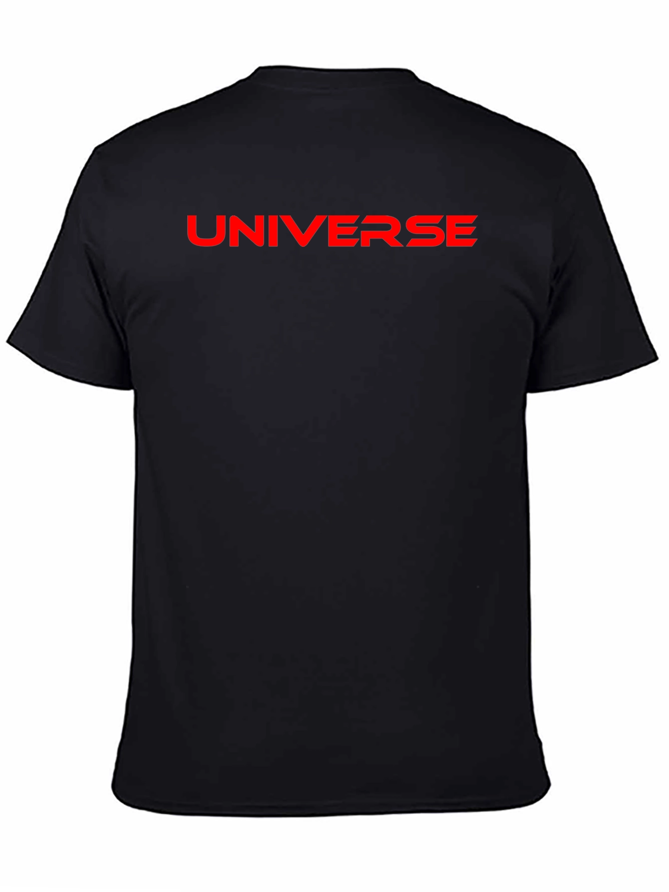 Universe Graphic T-Shirt - Bold Red Print on Black - 4
