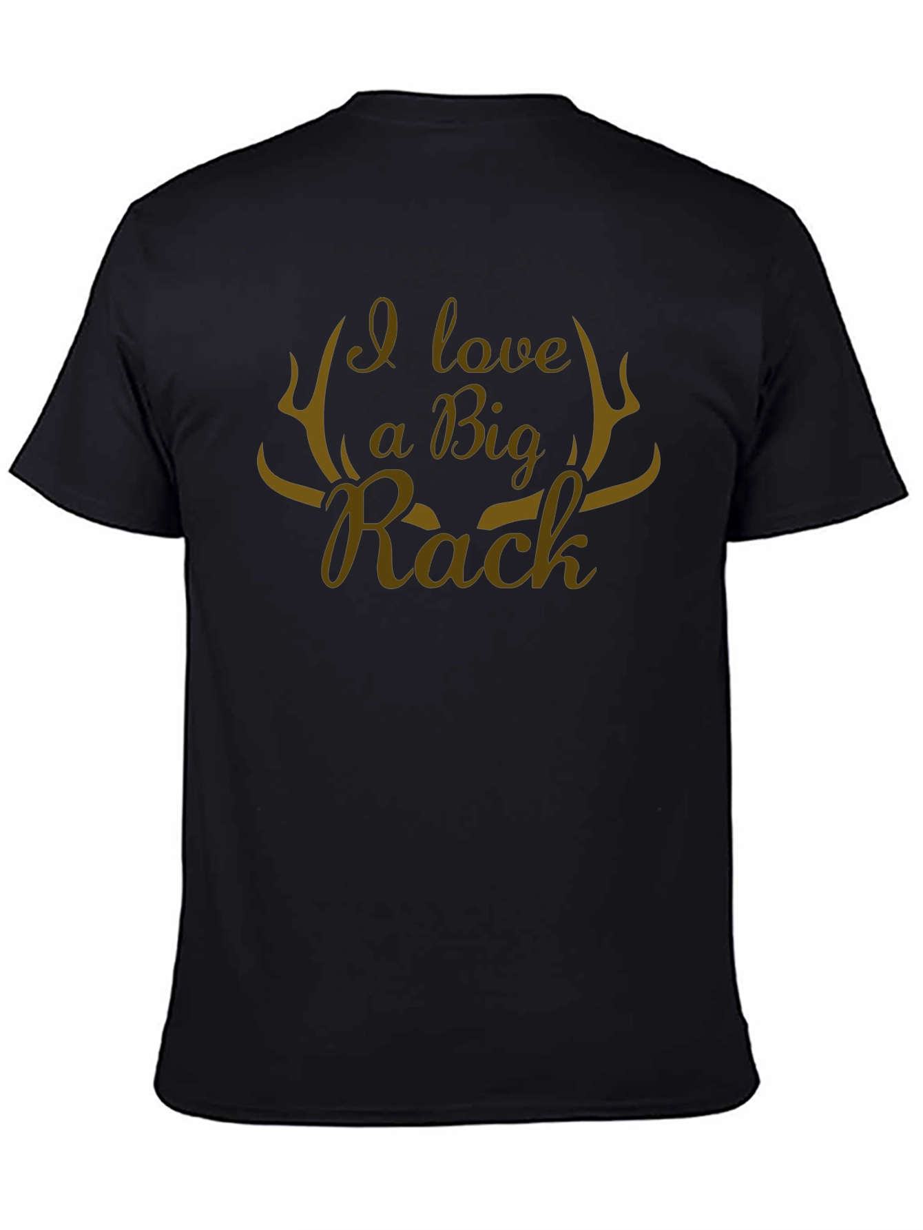 Black I Love A Big Rack Novelty Graphic T-Shirt view 4