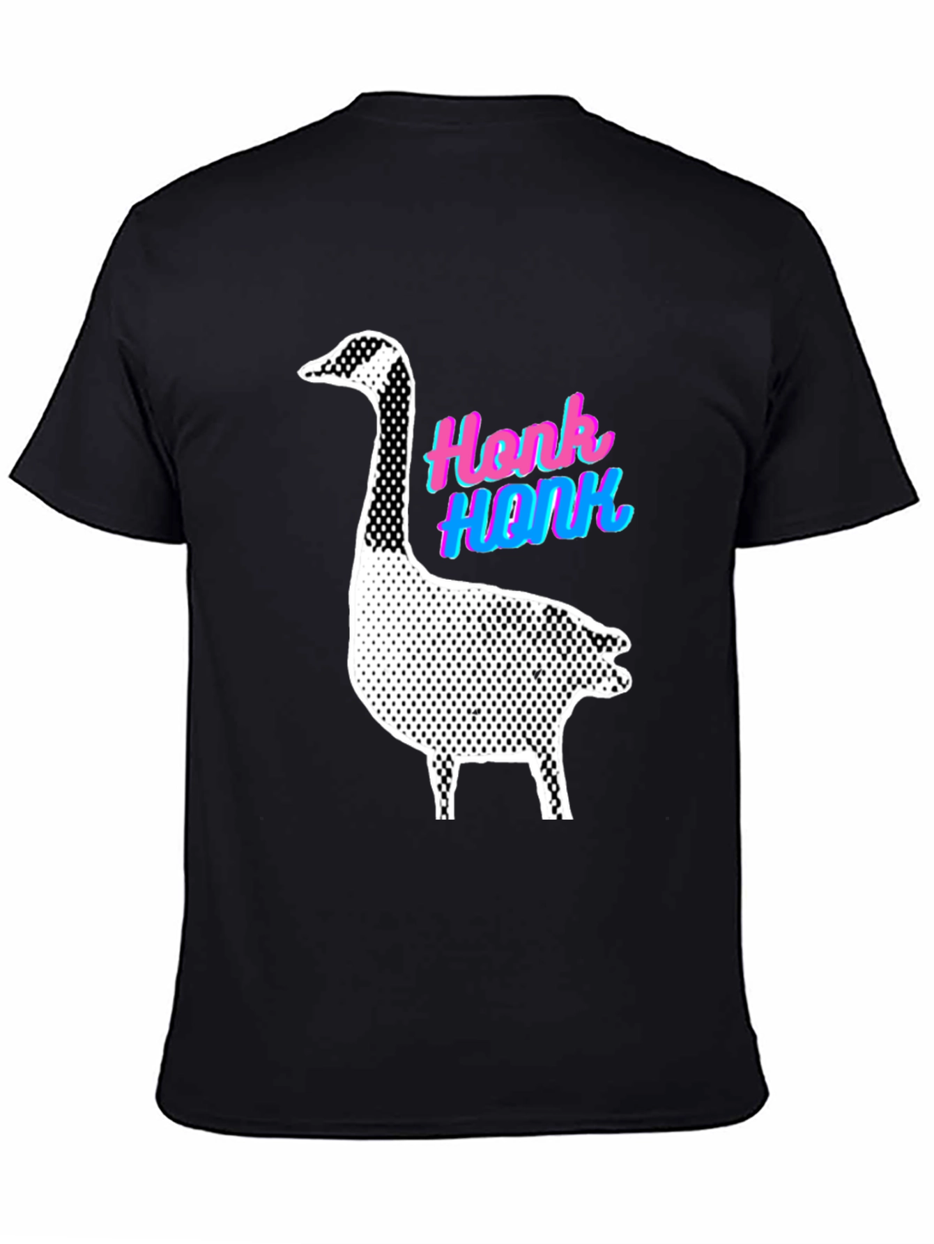 Black Honk Goose Black T-Shirt - Fun Animal Graphic Tee view 4