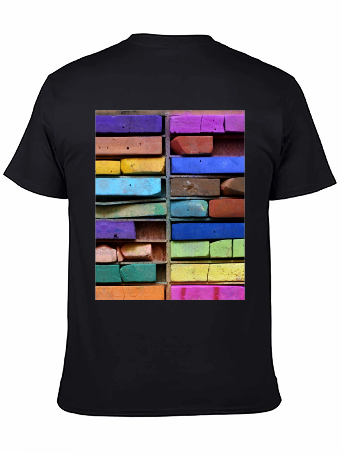 Black Artistic Pastels T-Shirt view 4