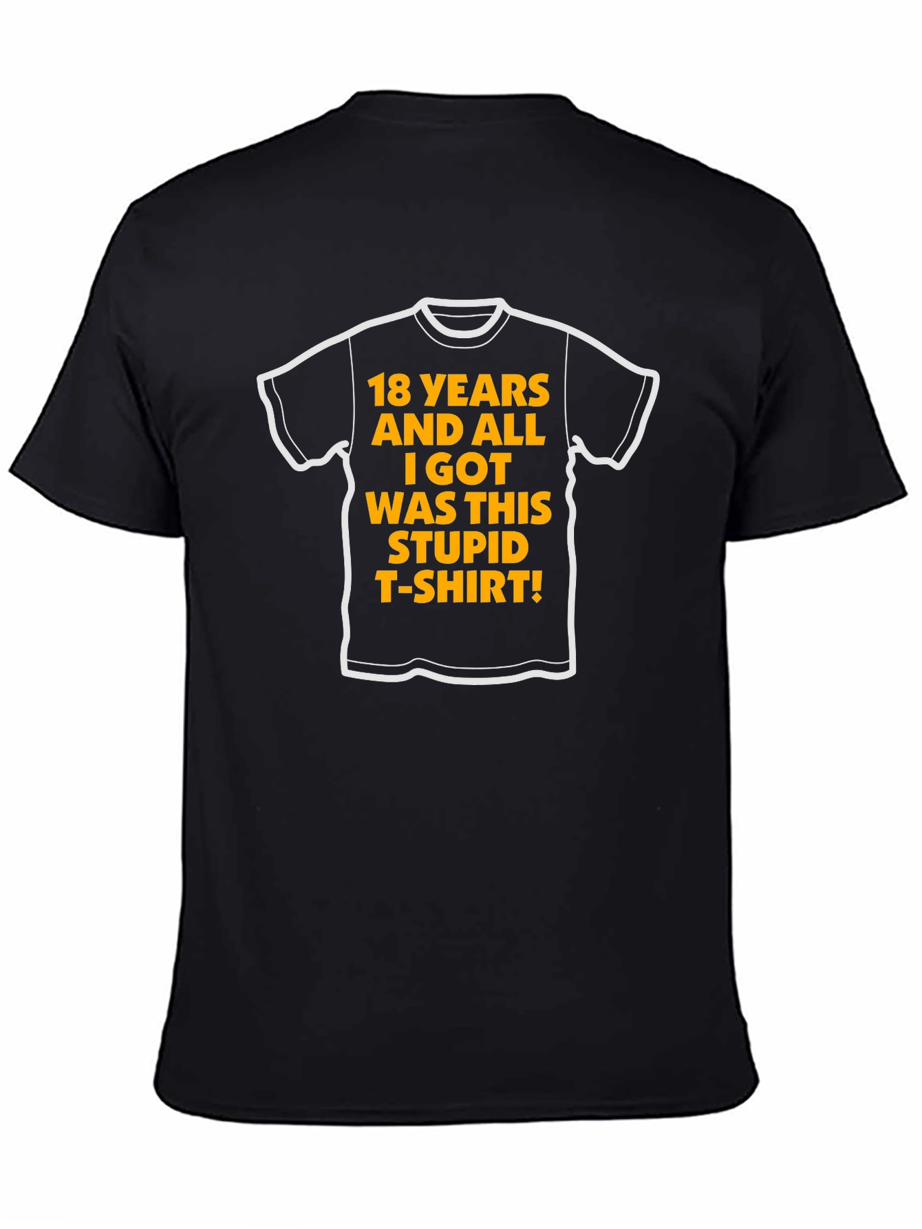 Black Funny 18th Birthday Graphic T-Shirt view 4