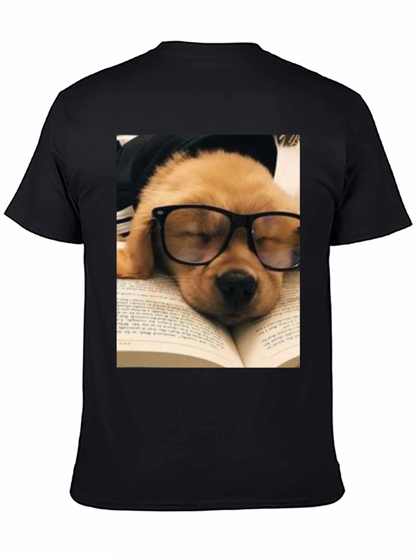 Black Bookworm Pup T-Shirt view 4