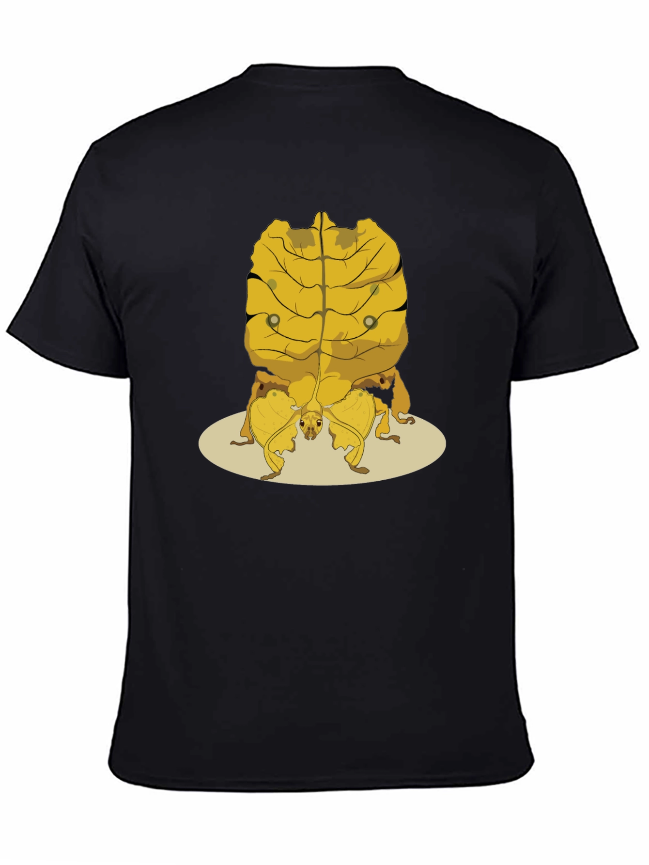 Black Leaf Insect Graphic Tee - Novelty Nature Shirt view 4