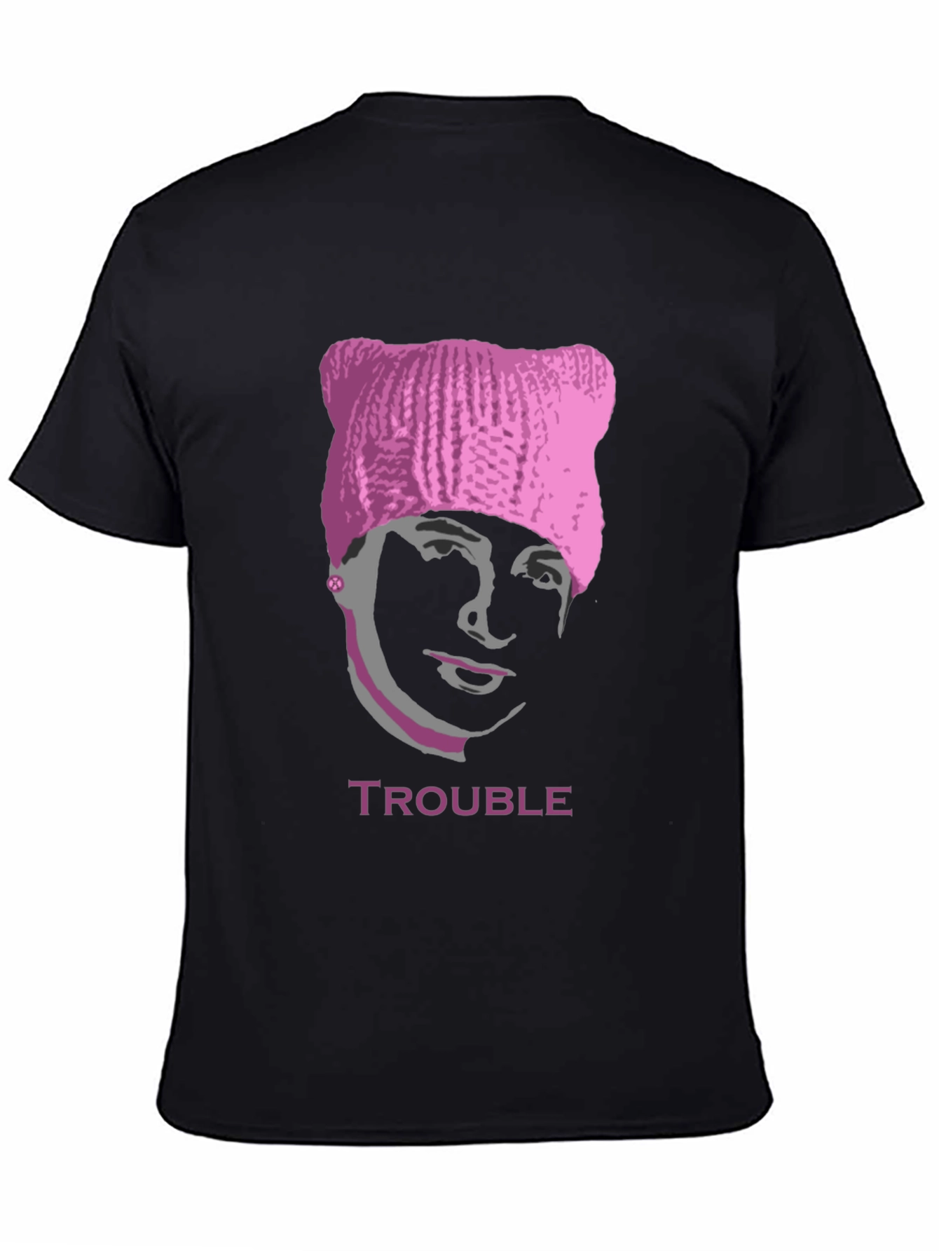 Trouble Pussyhat Tee - Unisex Graphic T-Shirt - 4