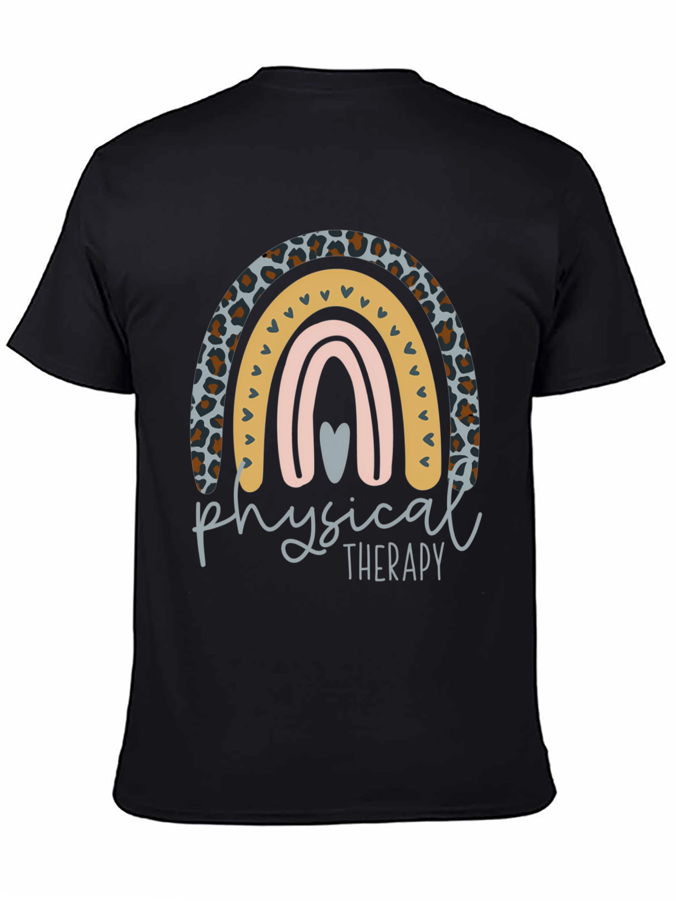 Black Physical Therapy Rainbow Graphic Tee view 4