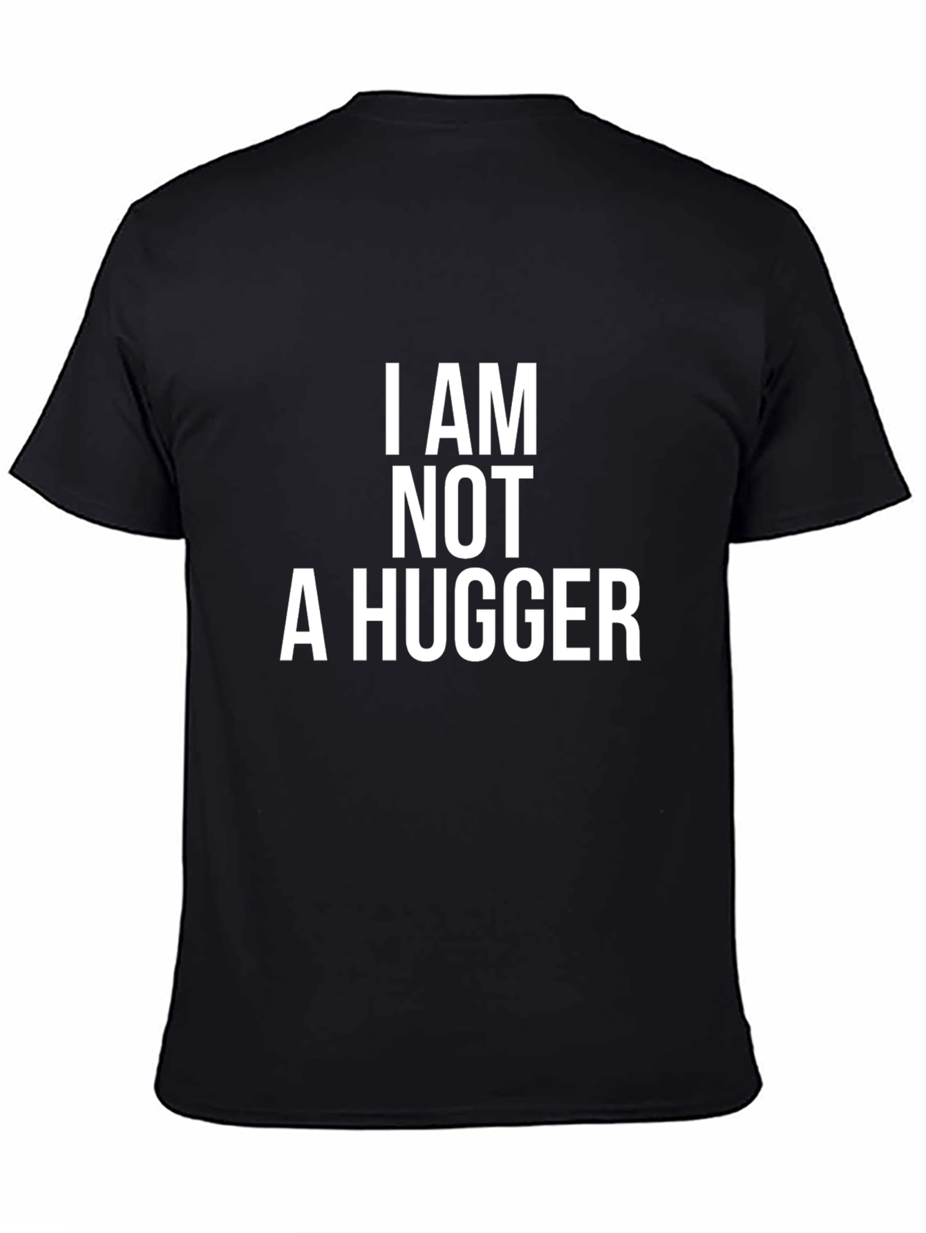 Black I Am Not A Hugger Black Graphic Tee view 4