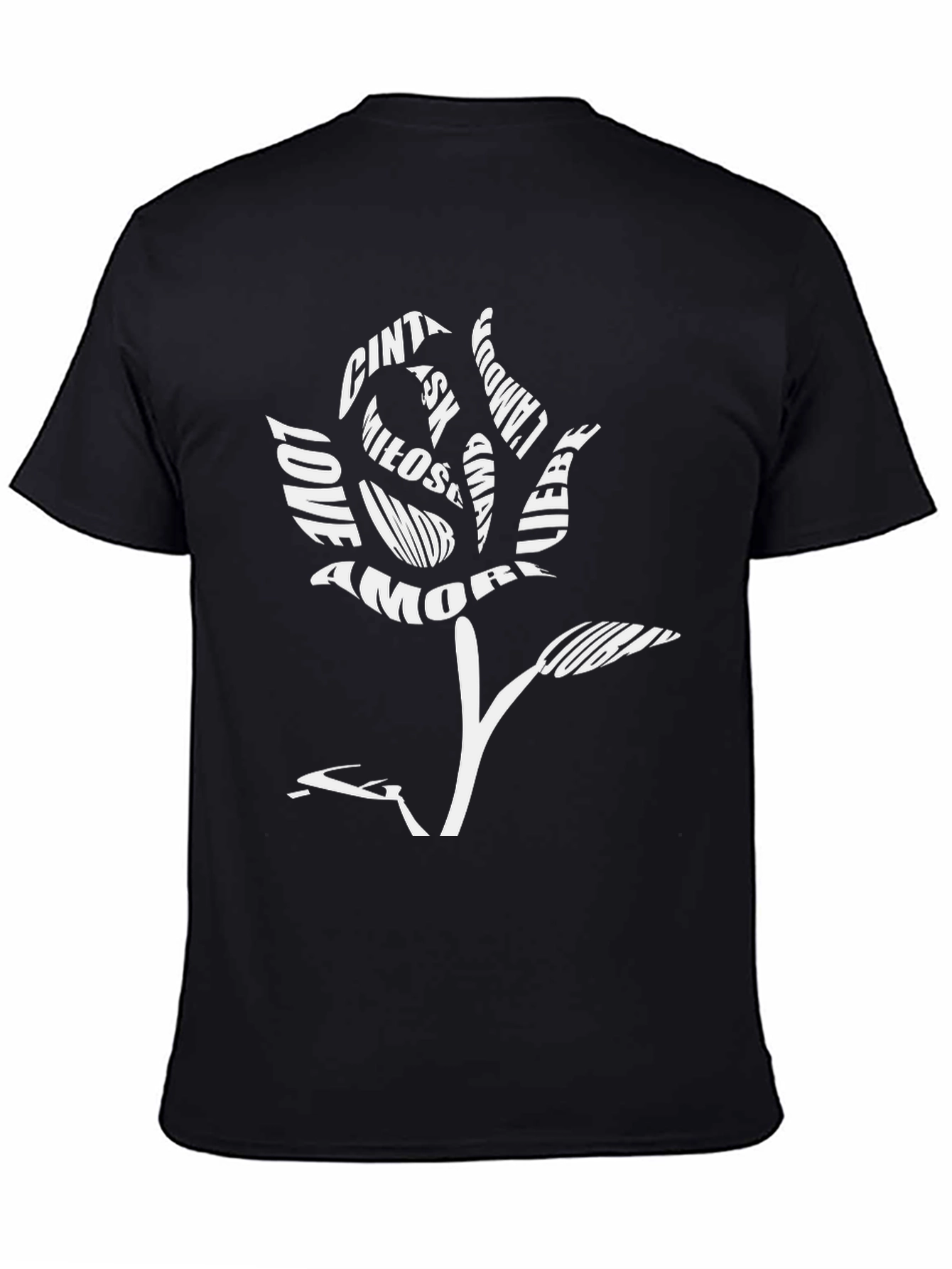 Black Rose Love T-Shirt - Stylish Graphic Tee view 4