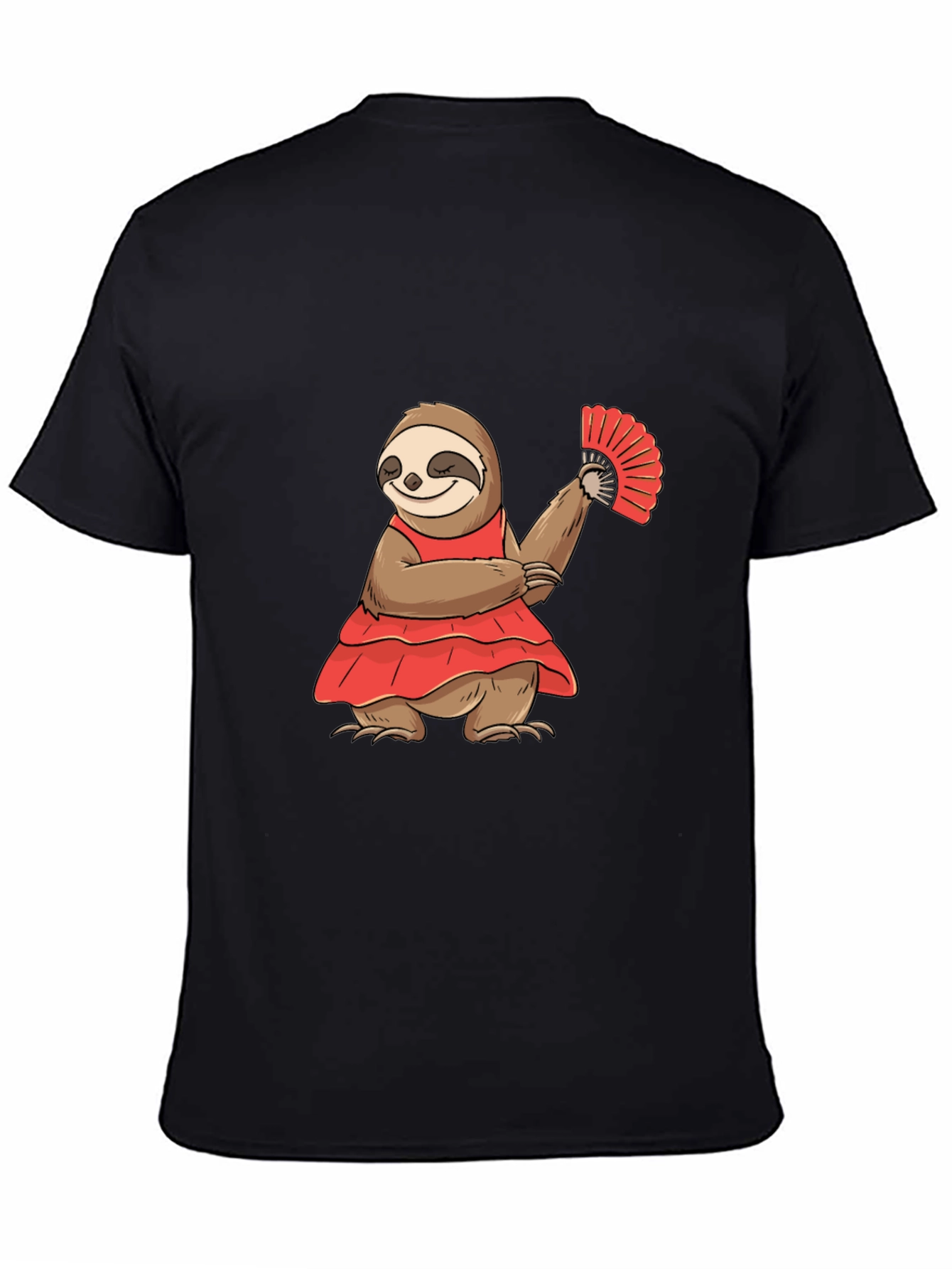 Black Sloth Flamenco Dancer Graphic T-Shirt view 4