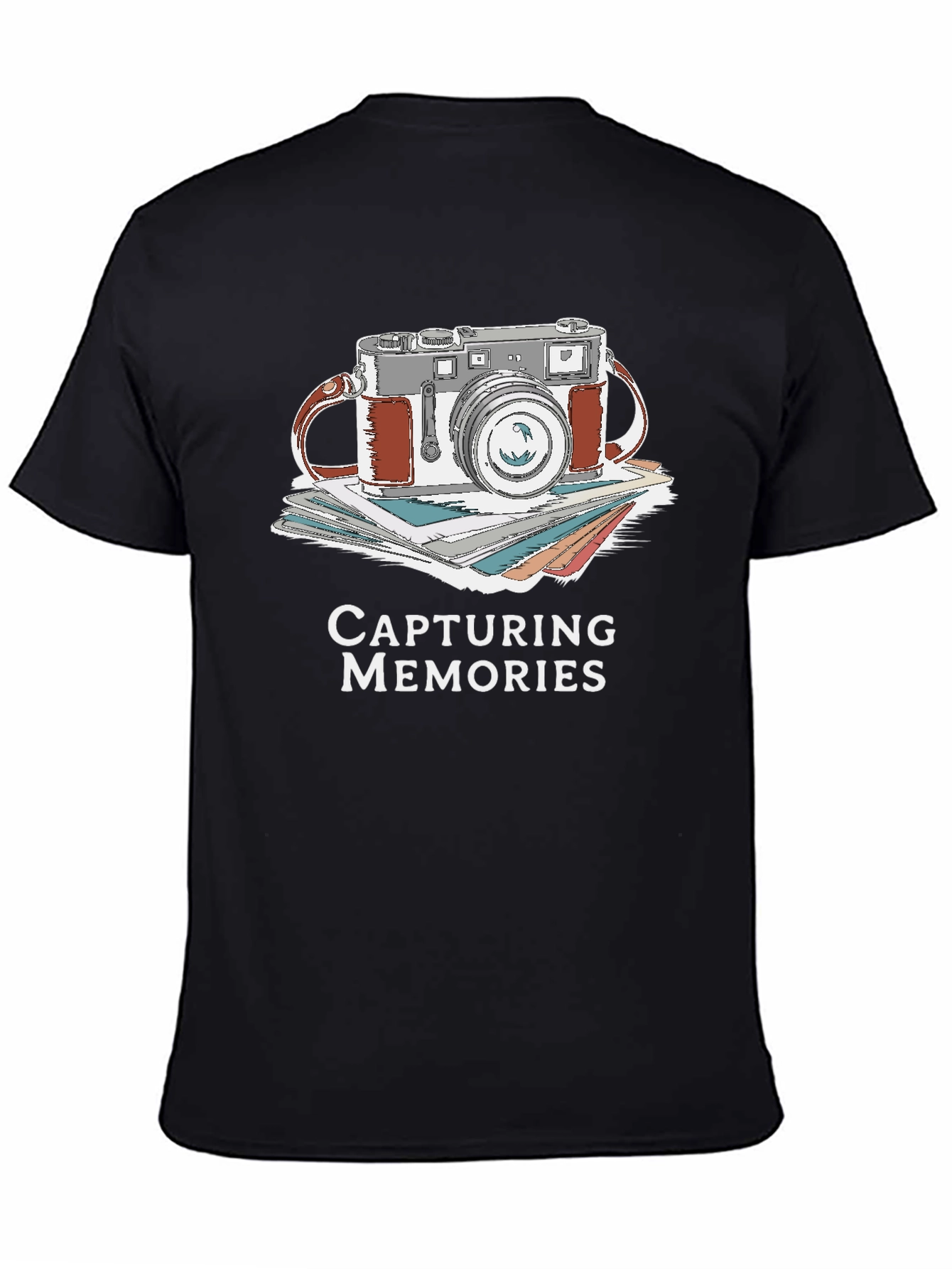 Black Capturing Memories Graphic T-Shirt view 4