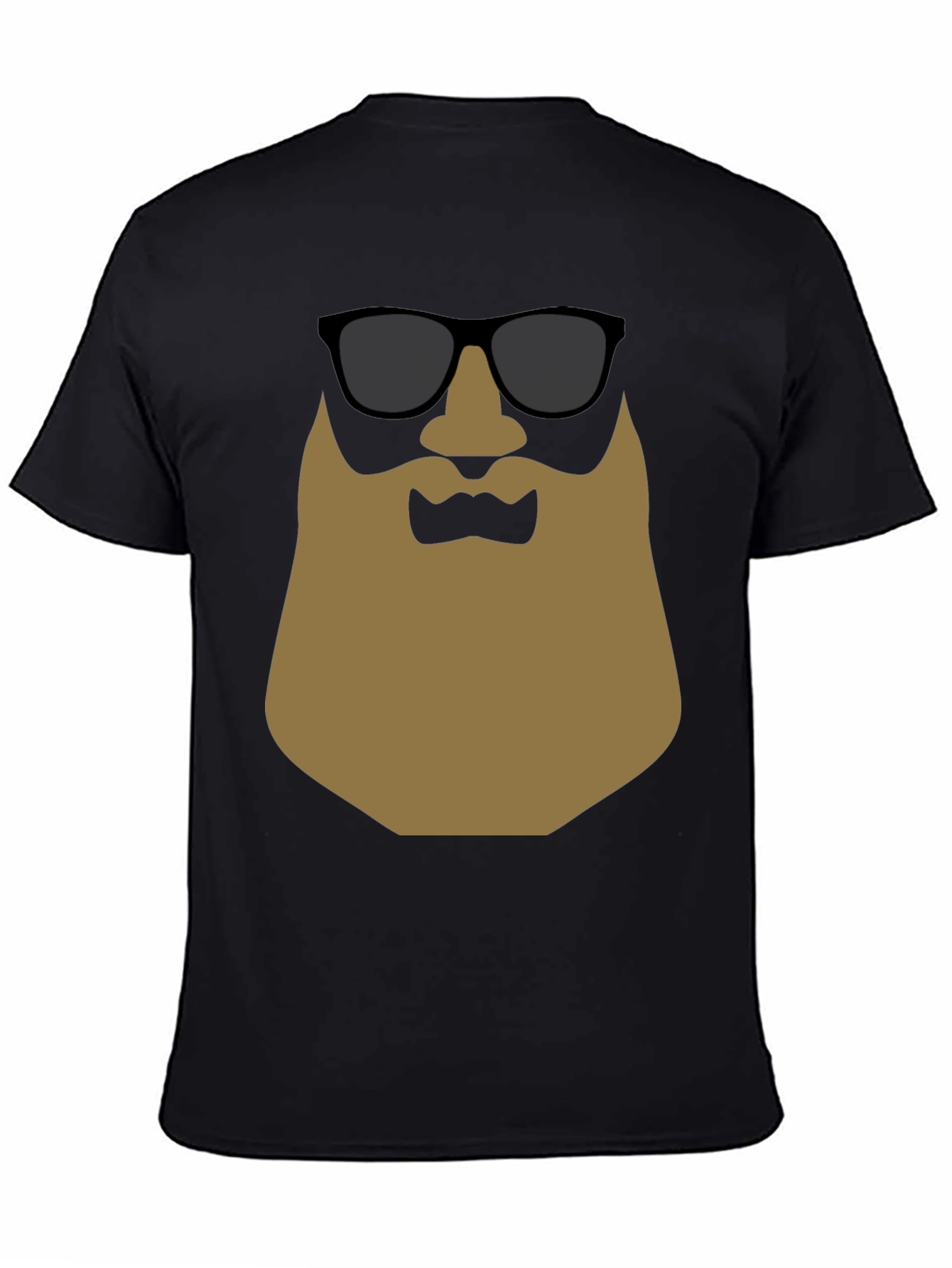 Black Cool Beard T-Shirt - Graphic Tee for Men view 4