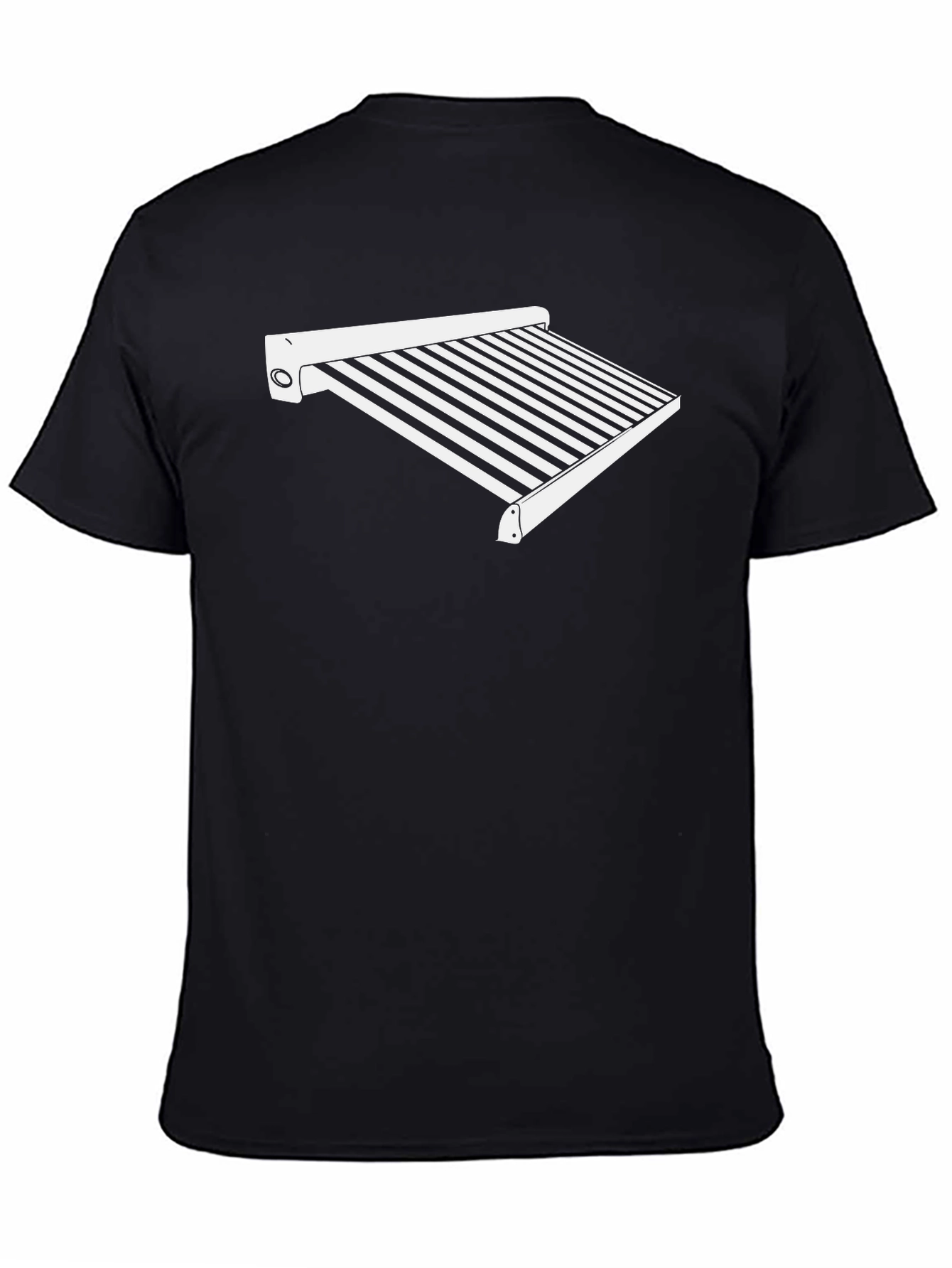 Black Striped Awning Graphic Tee - Black view 4