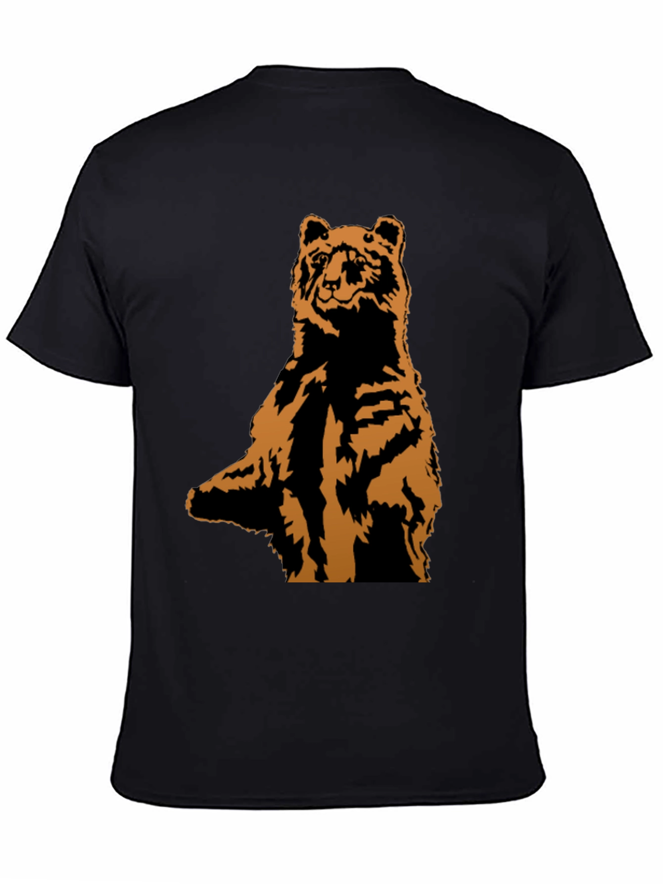 Black Cool Bear Graphic Tee - Black Short Sleeve T-Shirt view 4
