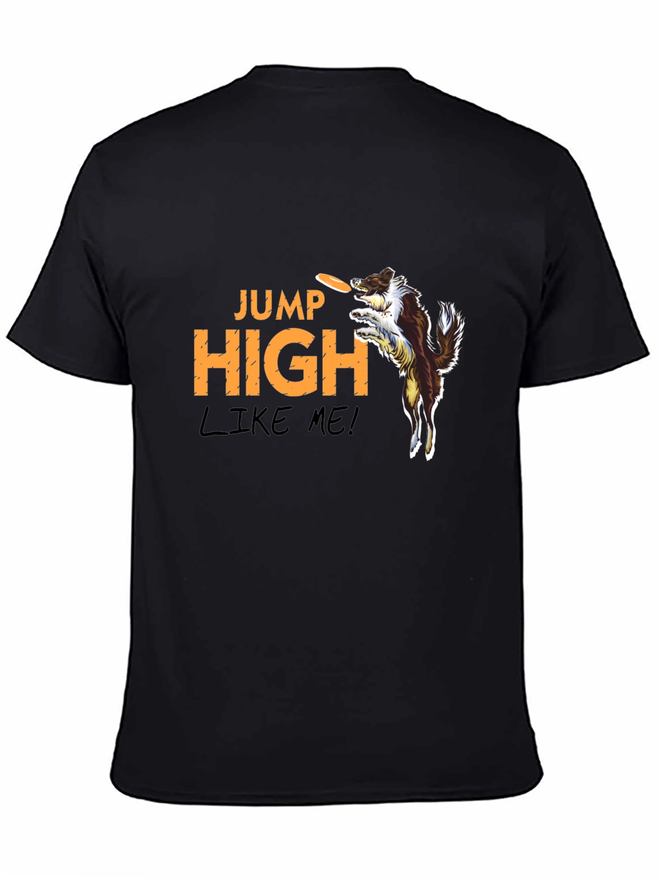 Black Jump High Dog Graphic T-Shirt view 4