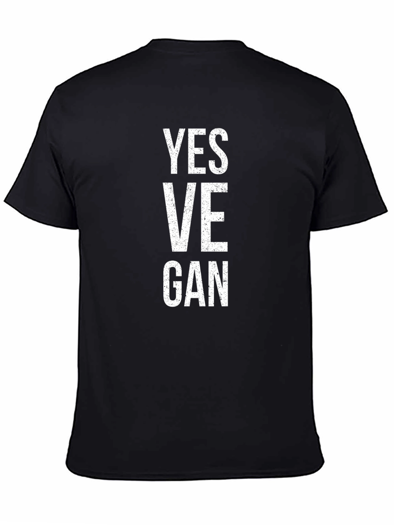 Yes Vegan T-Shirt - Unisex Black Tee - 4