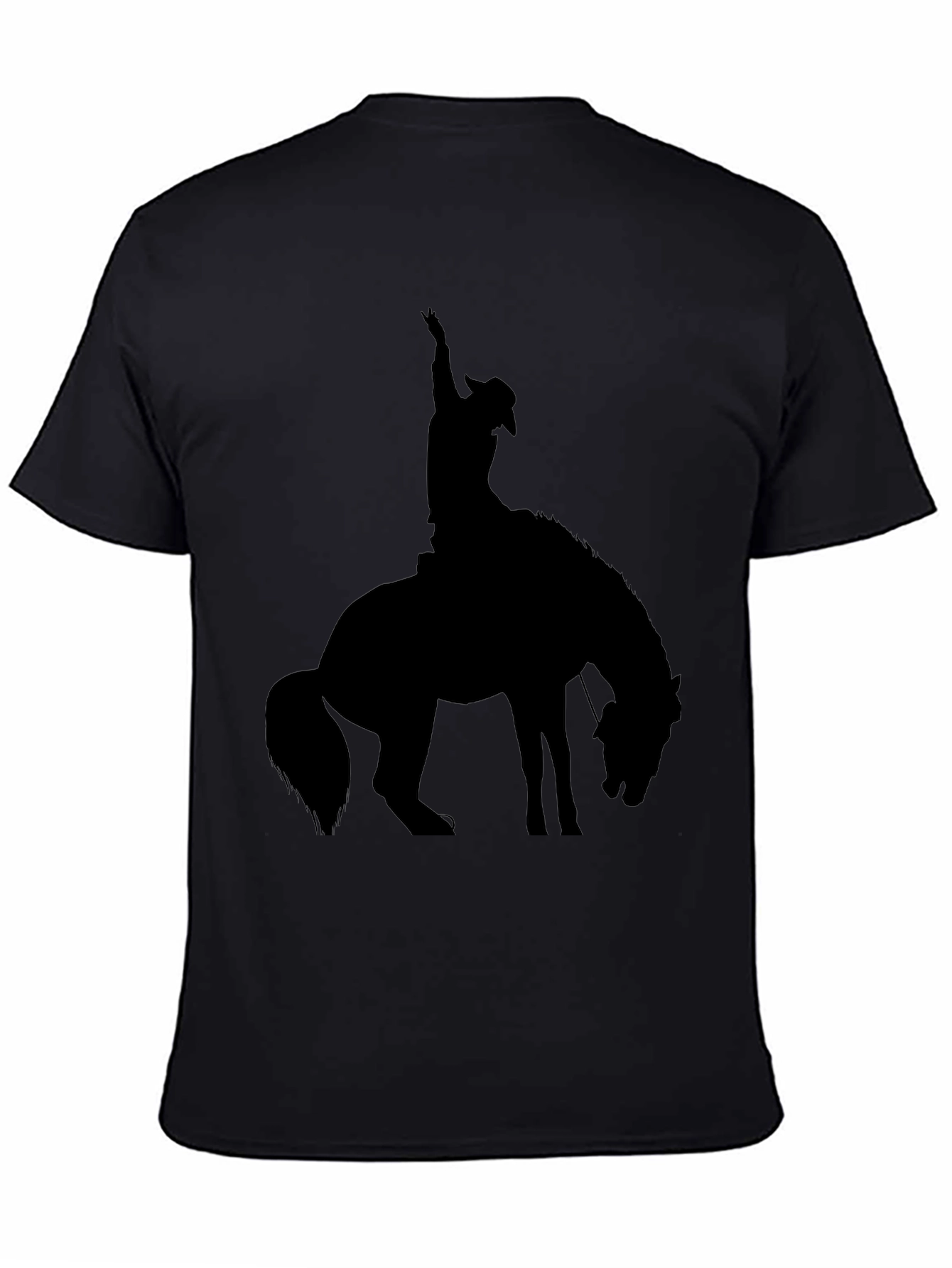 Black Cowboy Silhouette Graphic Tee view 4
