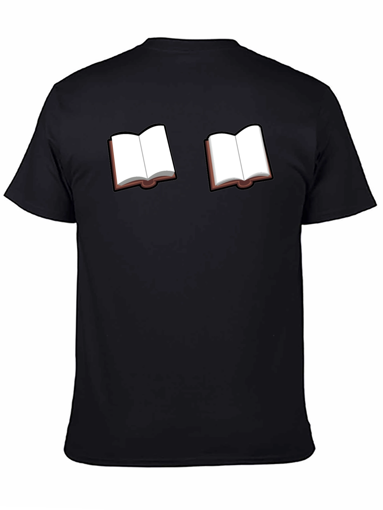 Black Bookworm Black Tee - Novelty Book Graphic T-Shirt view 4
