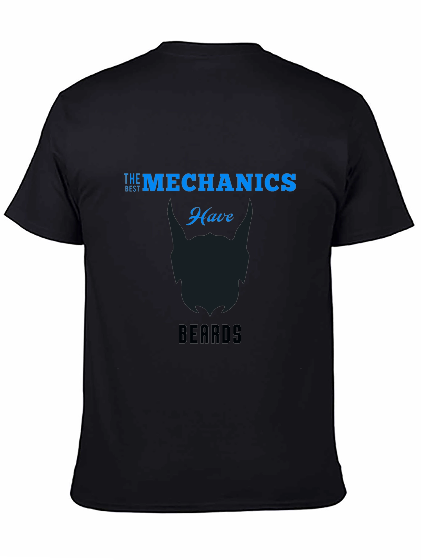 Black Mechanics with Beards Black T-Shirt view 4