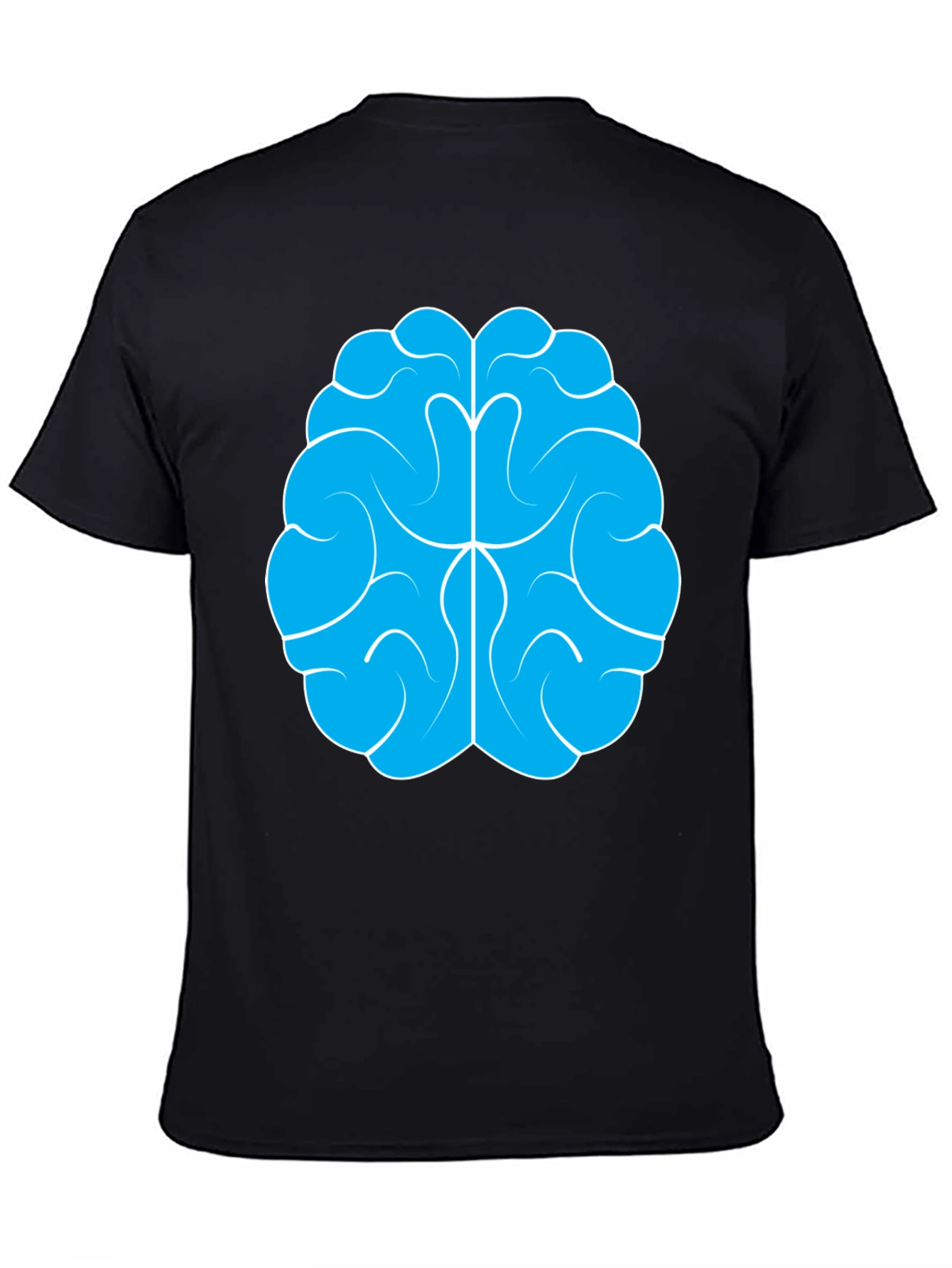 Black Brain Graphic Tee - Black Cotton Blend view 4