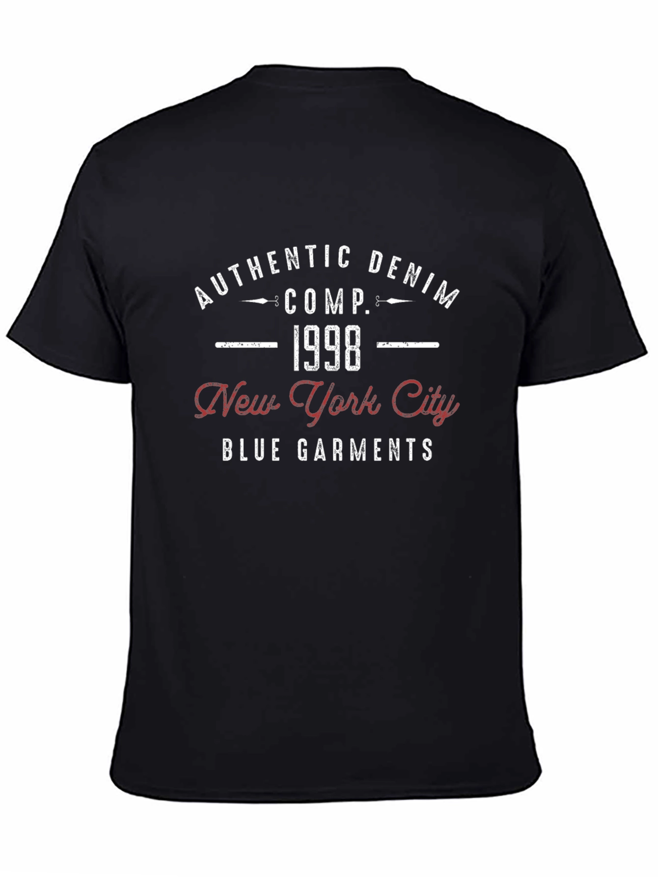 Black Authentic Denim T-Shirt - New York City Garments - 1998 view 4