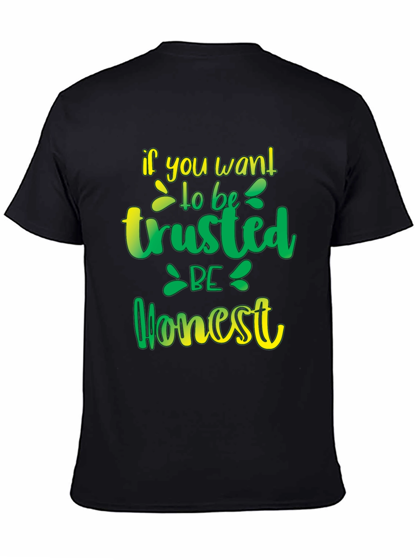 Black Honesty Graphic Print T-Shirt view 4