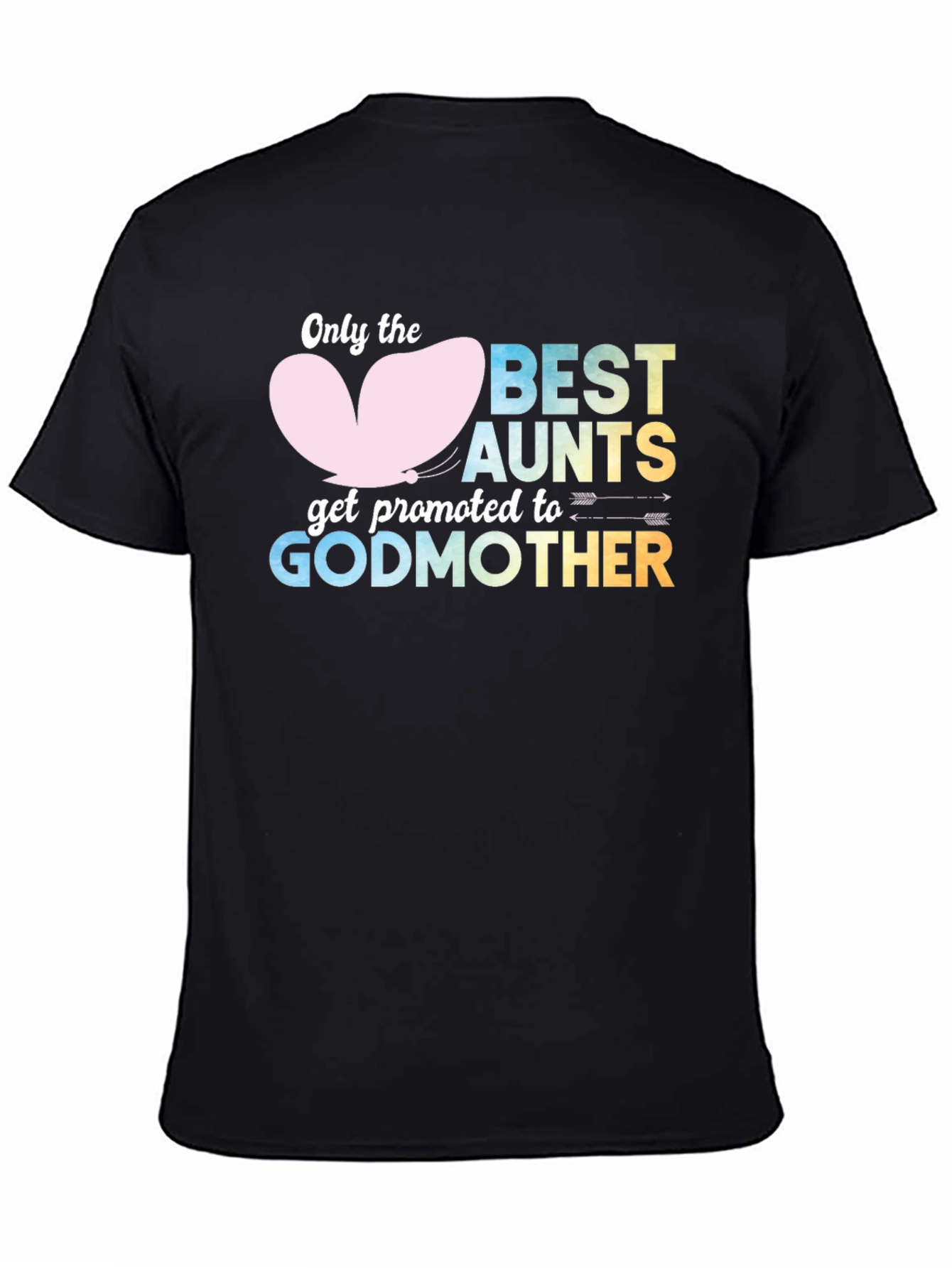 Black Best Aunts Get Promoted to Godmother T-Shirt view 4
