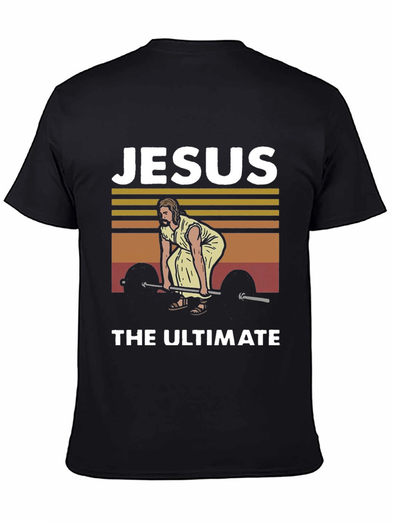 Black Jesus The Ultimate Weightlifter Graphic Tee view 4